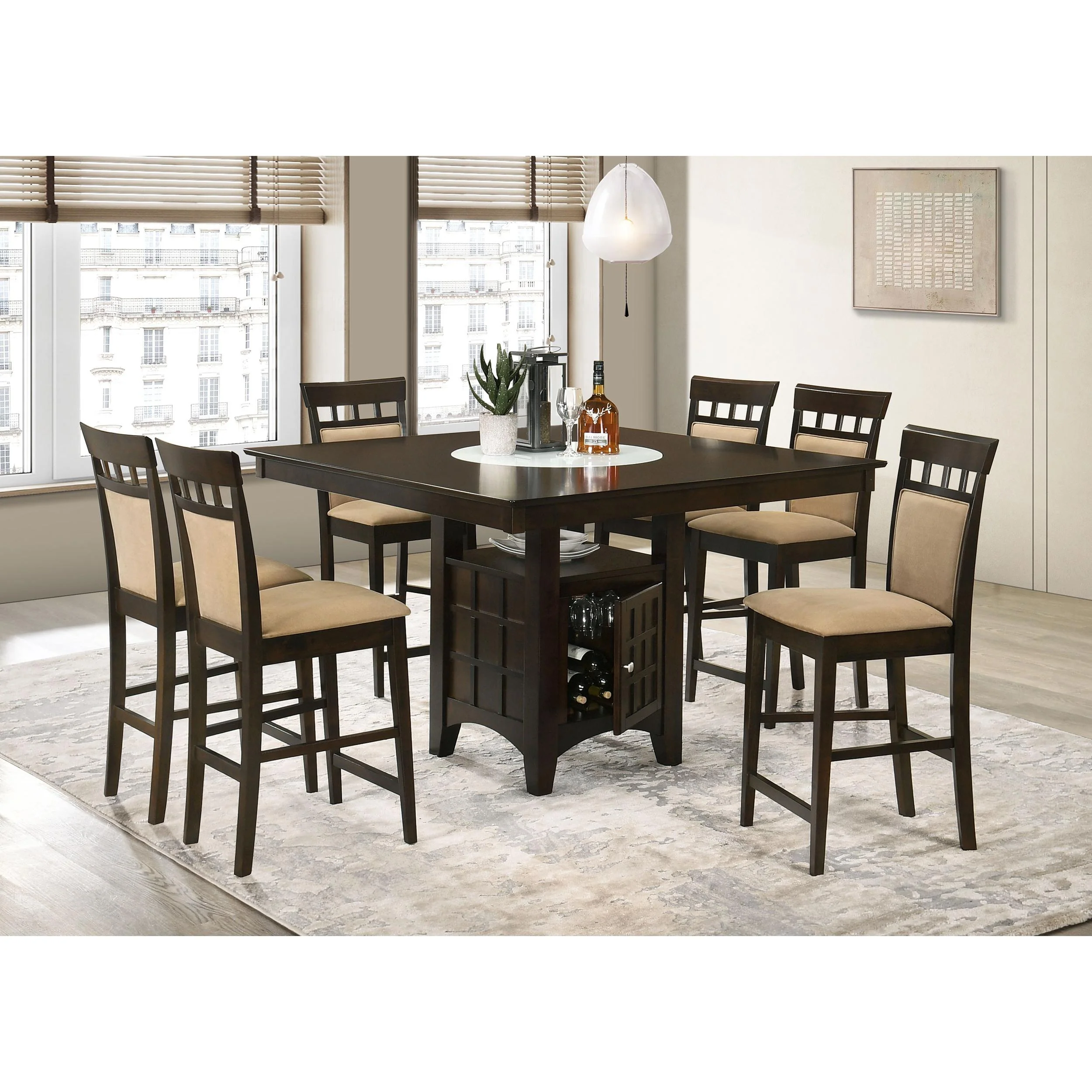 Coaster Furniture Gabriel 100438 7-Piece Counter Height Dining Set - Image 1