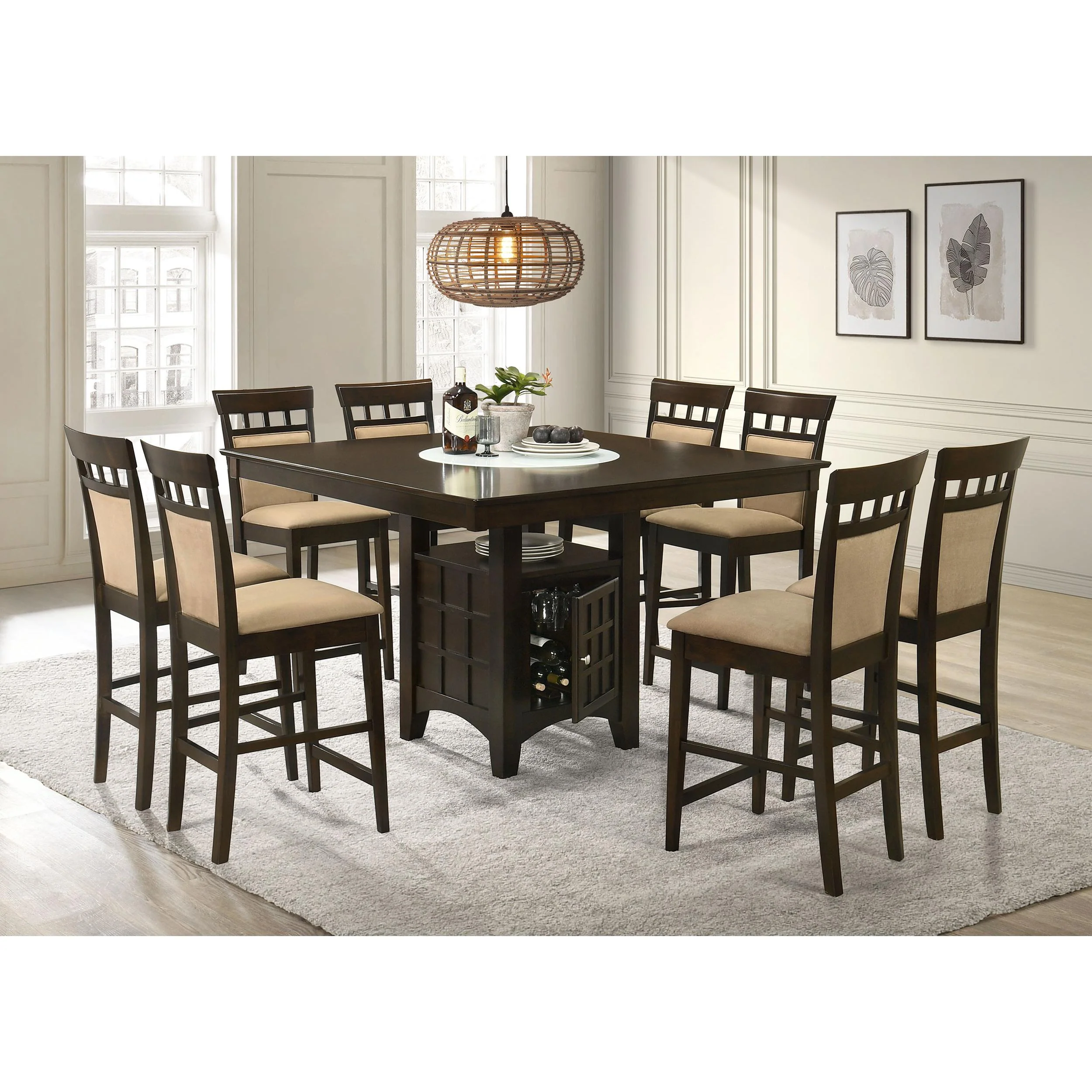 Coaster Furniture Gabriel 100438 9-Piece Counter Height Dining Set - Image 1