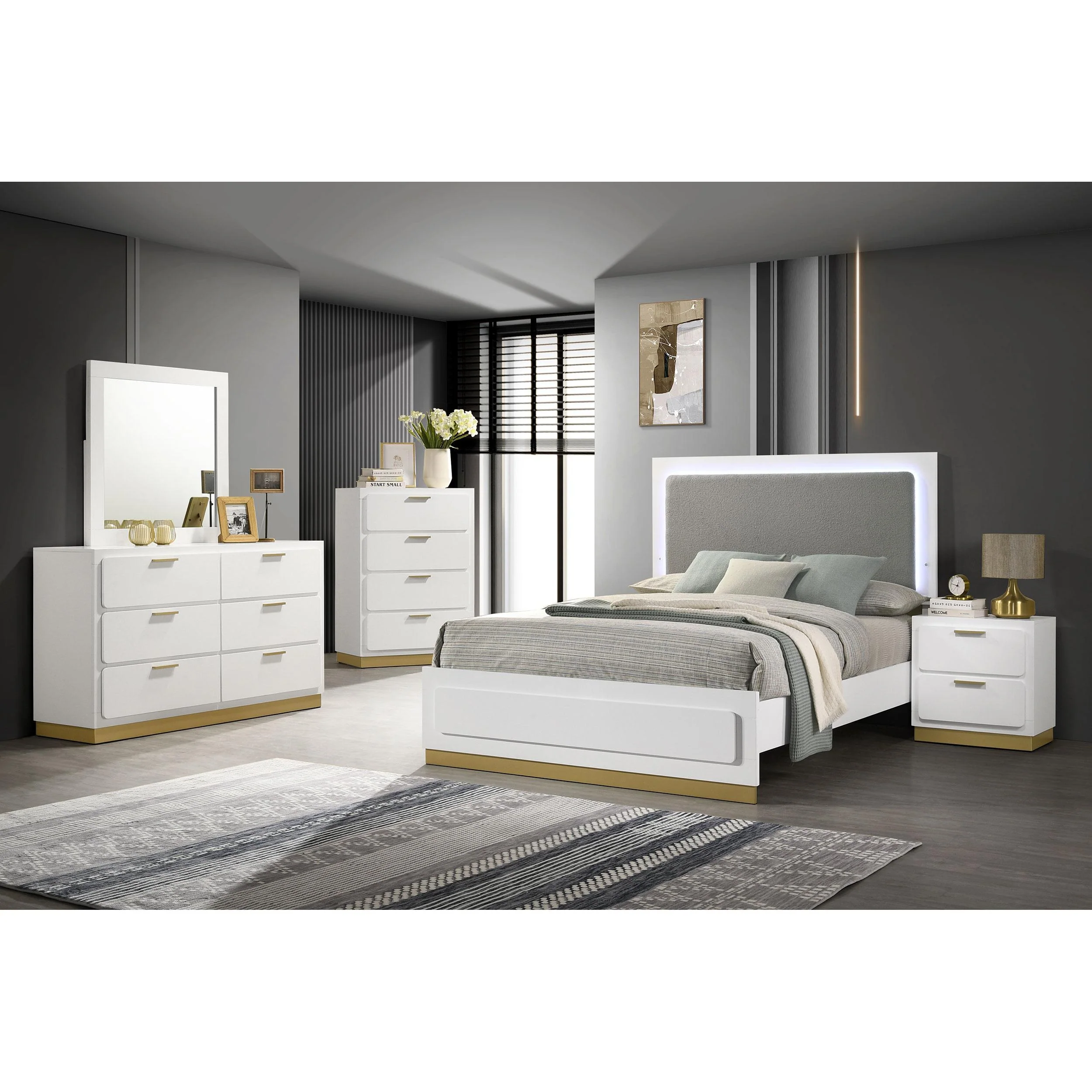 Coaster Furniture Caraway 224771KW-S5 7 pc California King Panel Bedroom Set - Image 1