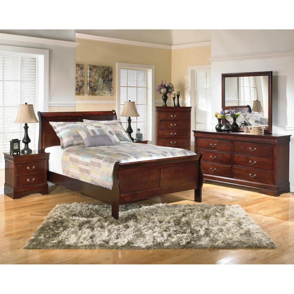 Signature Design by Ashley Alisdair B376B16 4 pc Full Sleigh Bedroom Set - Image 1