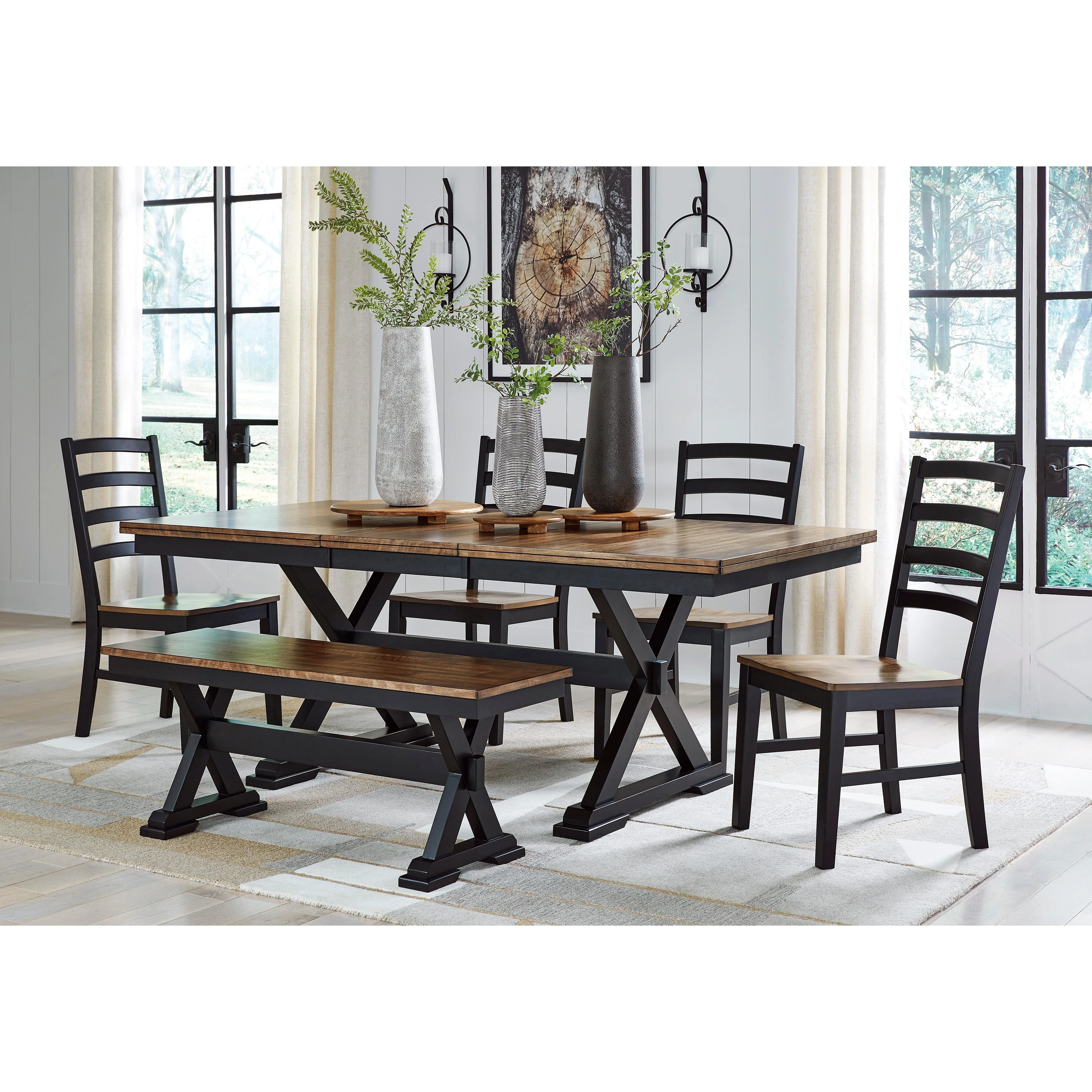Signature Design by Ashley Wildenauer D634D2 6 pc Dining Set - Image 1