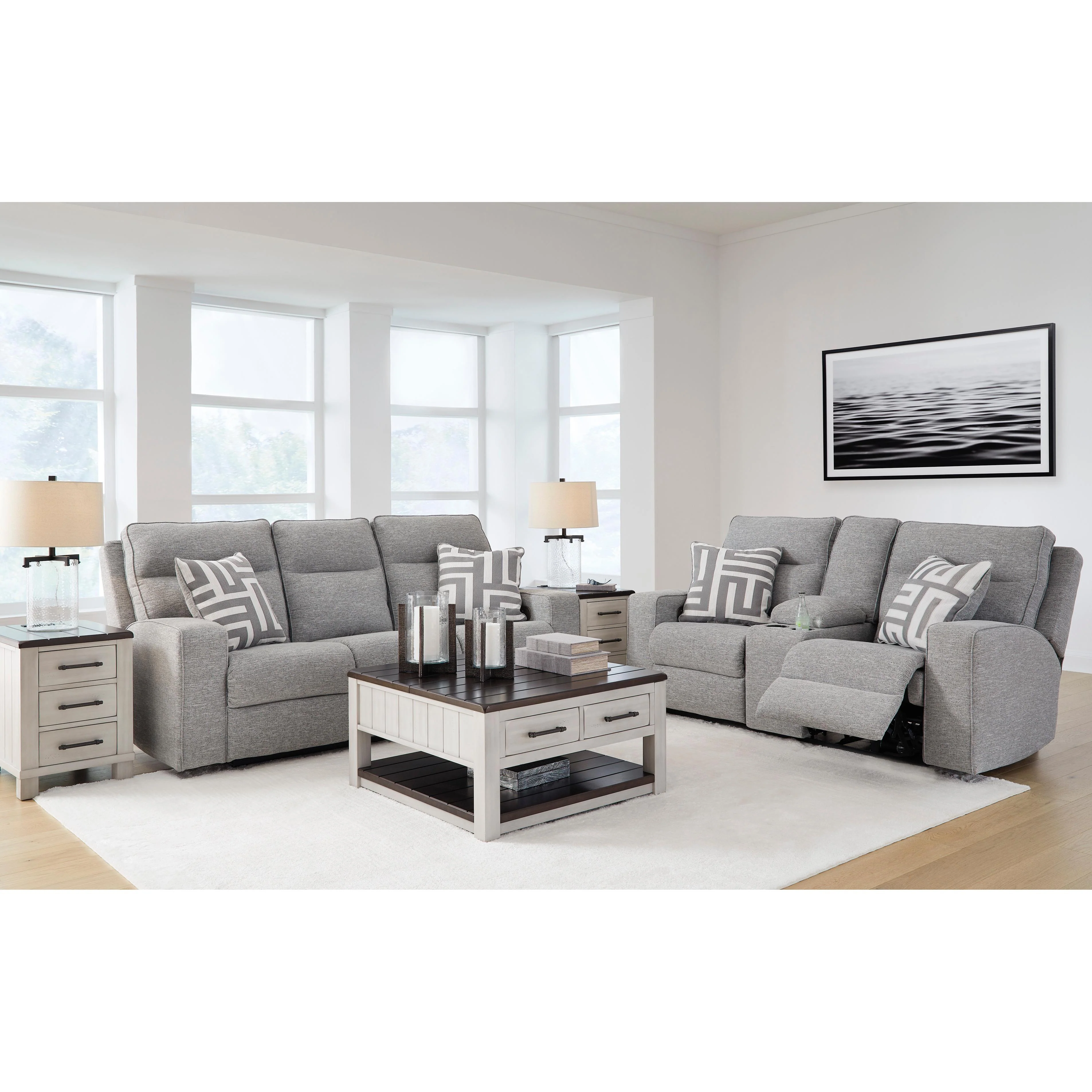 Signature Design by Ashley Biscoe 90503U1 2 pc Power Reclining Living Room Set - Image 1