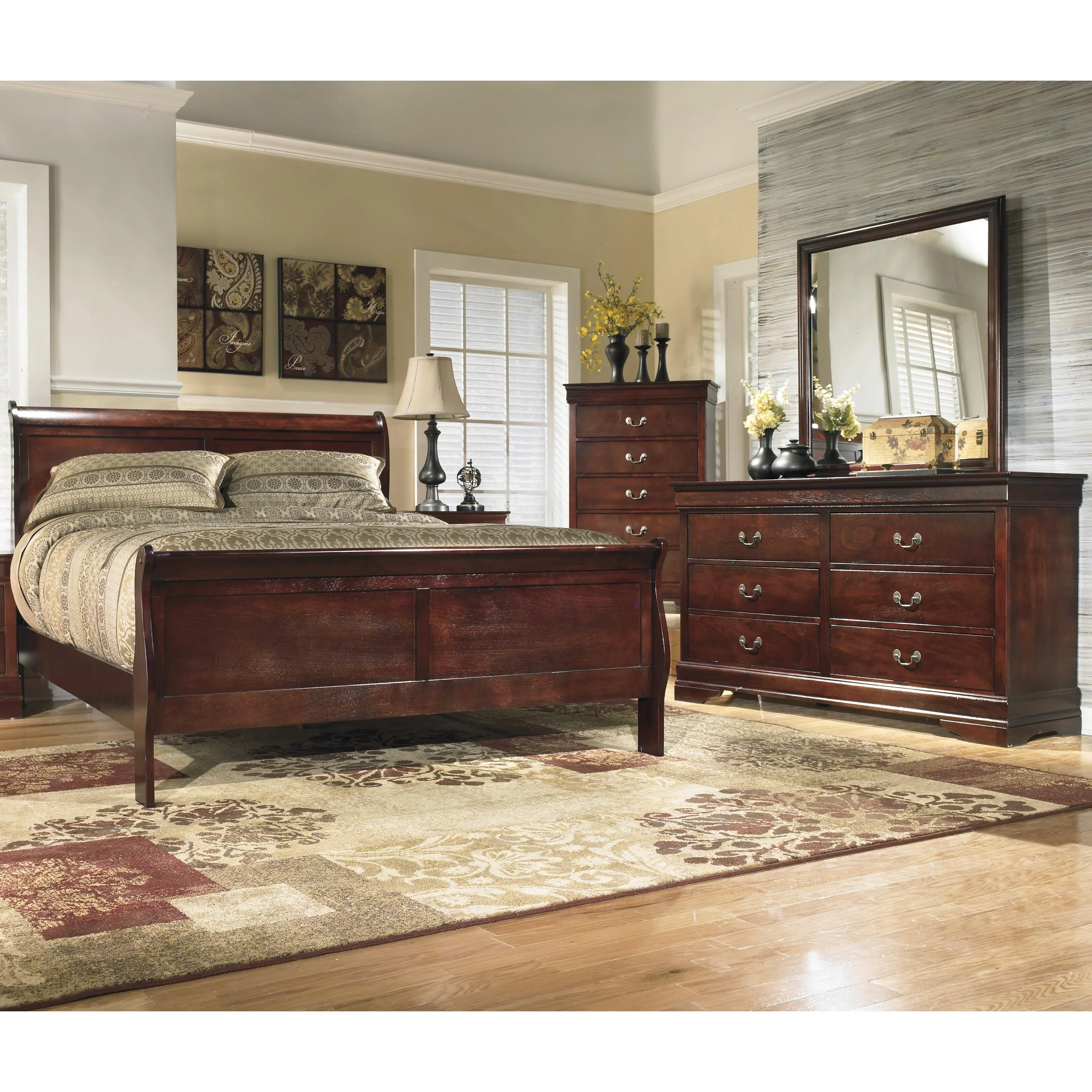 Signature Design by Ashley Alisdair B376B22 5 pc California King Sleigh Bedroom Set - Image 1