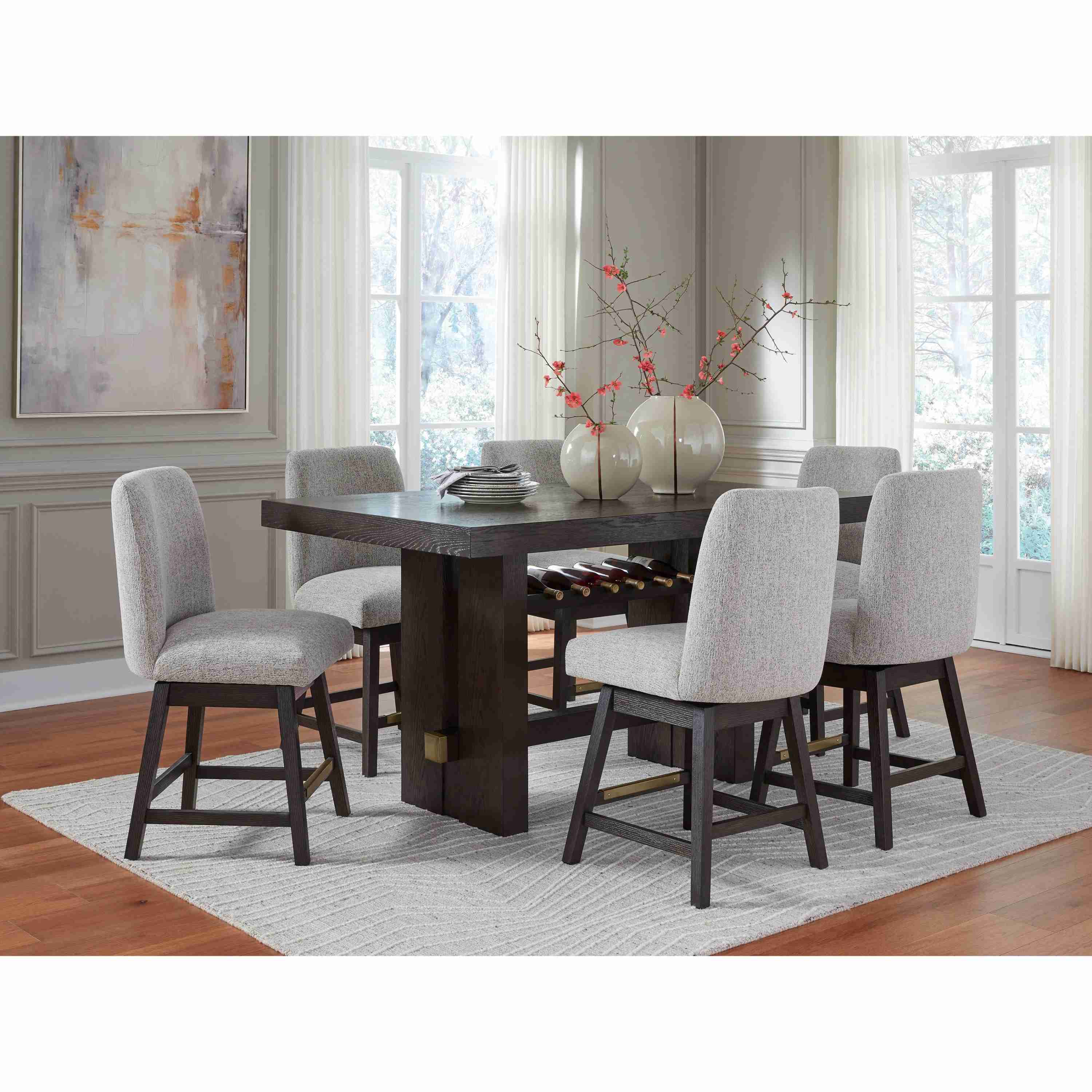 Signature Design by Ashley Burkhaus D984D6 7 pc Counter Height Dining Set - Image 1