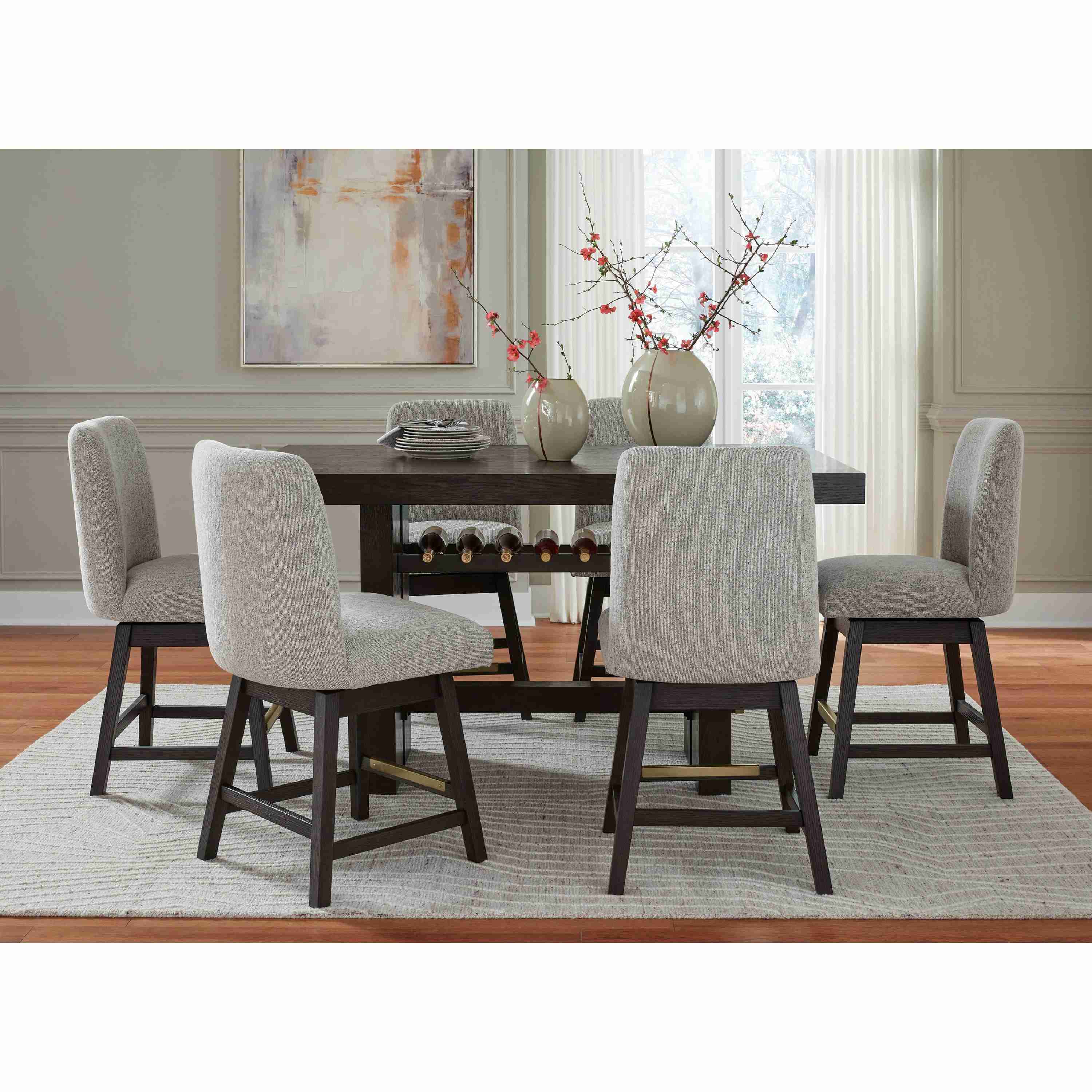 Signature Design by Ashley Burkhaus D984D6 7 pc Counter Height Dining Set - Image 2