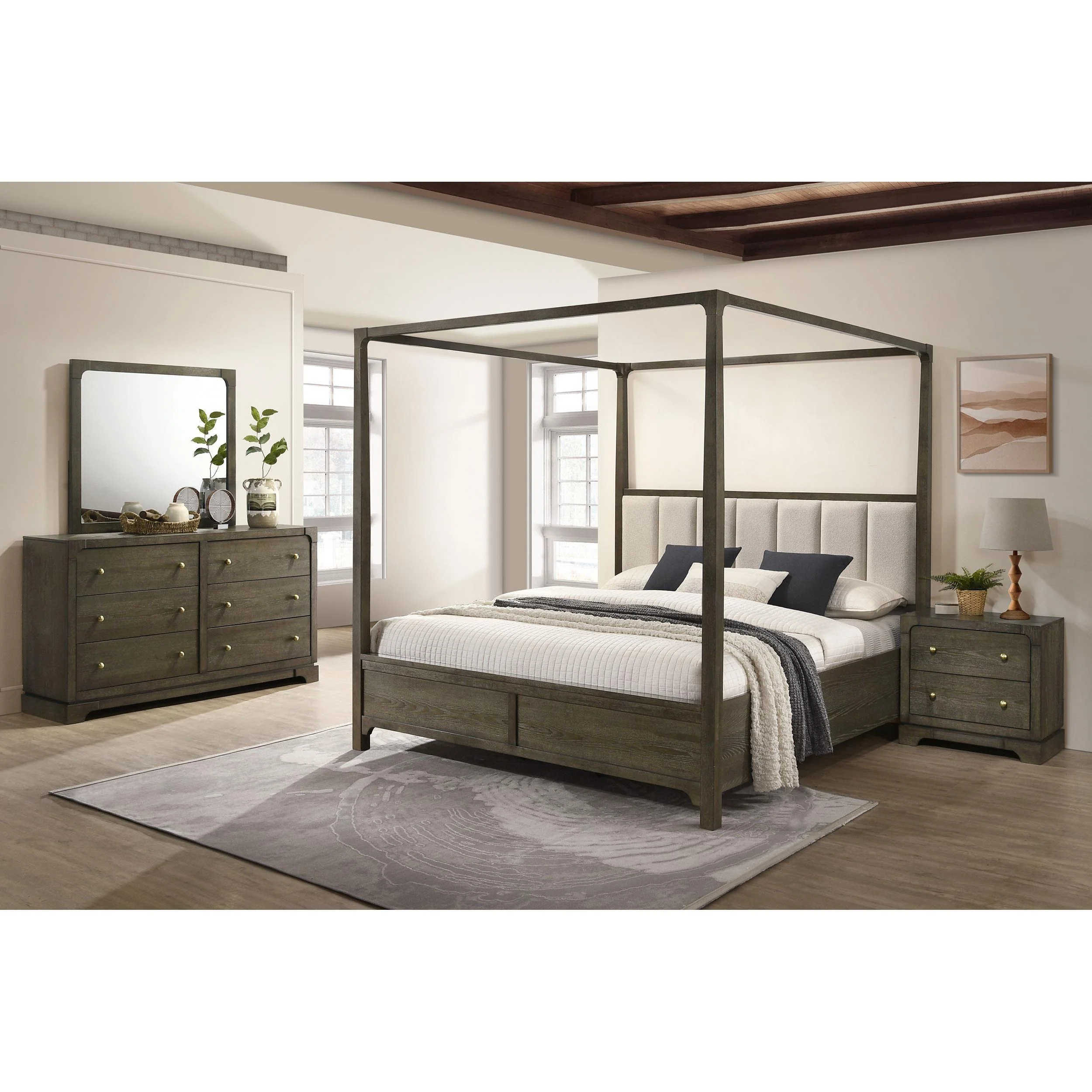 Coaster Furniture Gran Park 224931KW-S4 6 pc California King Canopy Bedroom Set - Image 1