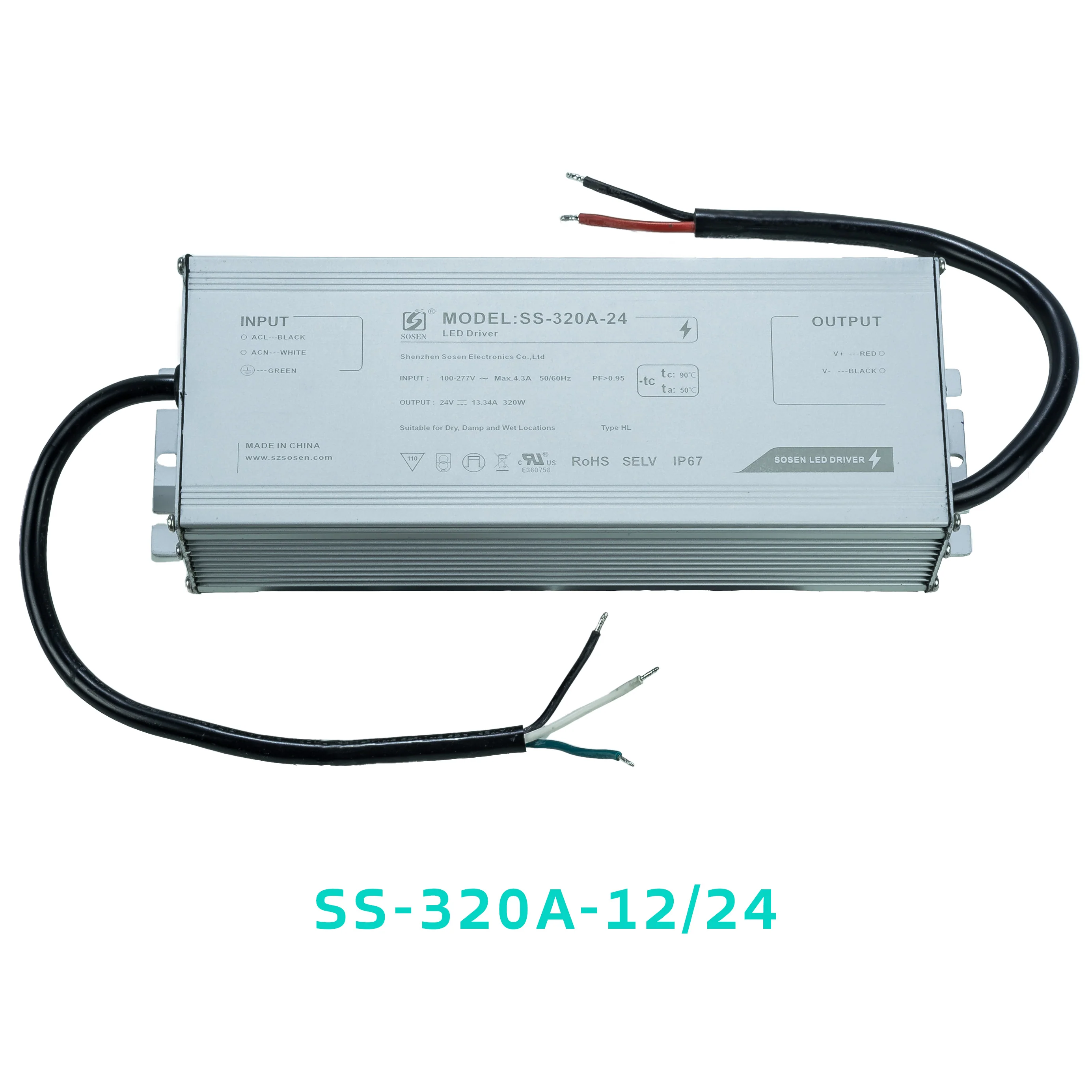SOSEN SS-320A Constant Voltage Driver - 320W - IP67 #667 - Image 3