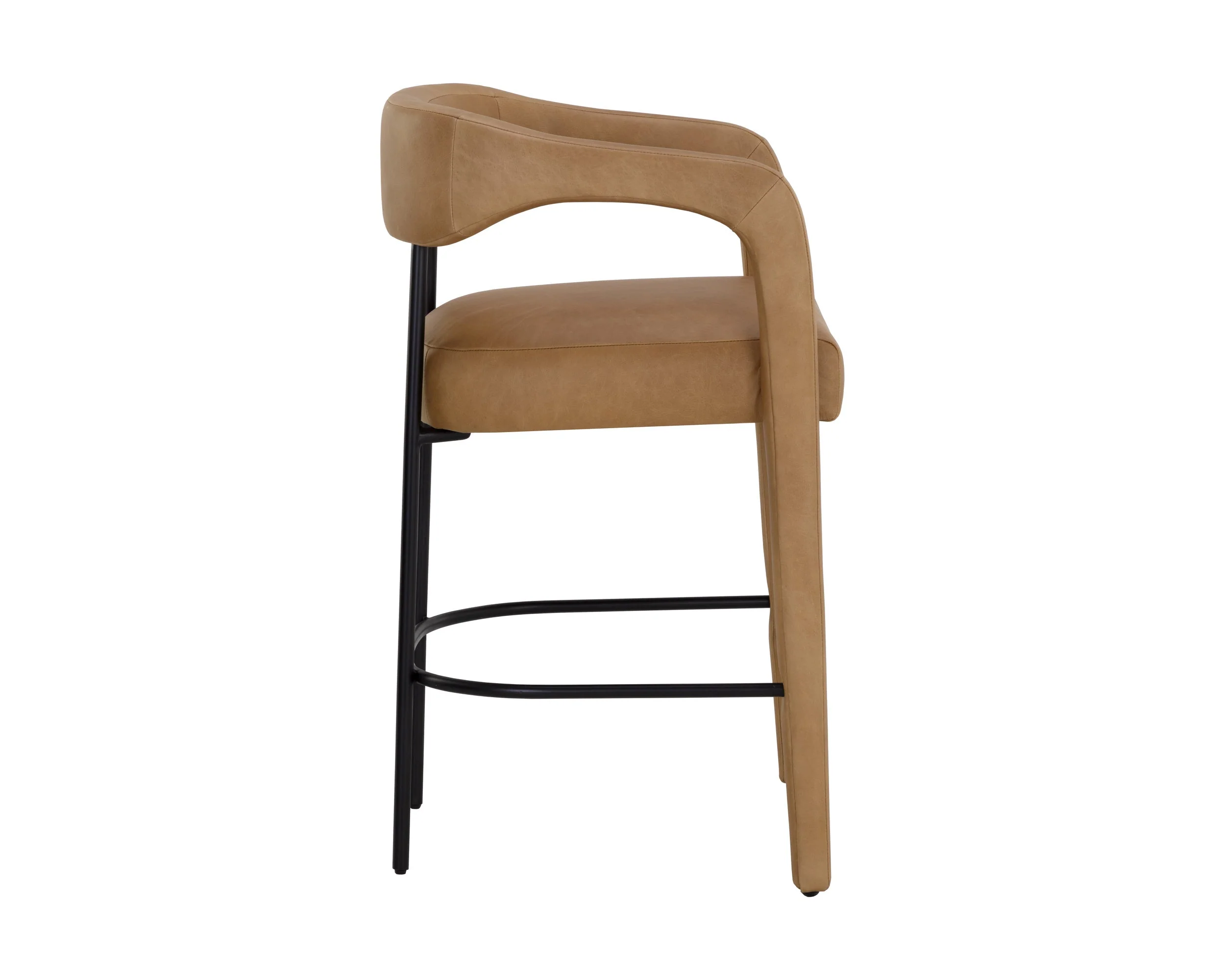 Mavia Counter Stool - Ludlow Sesame Leather - Image 3