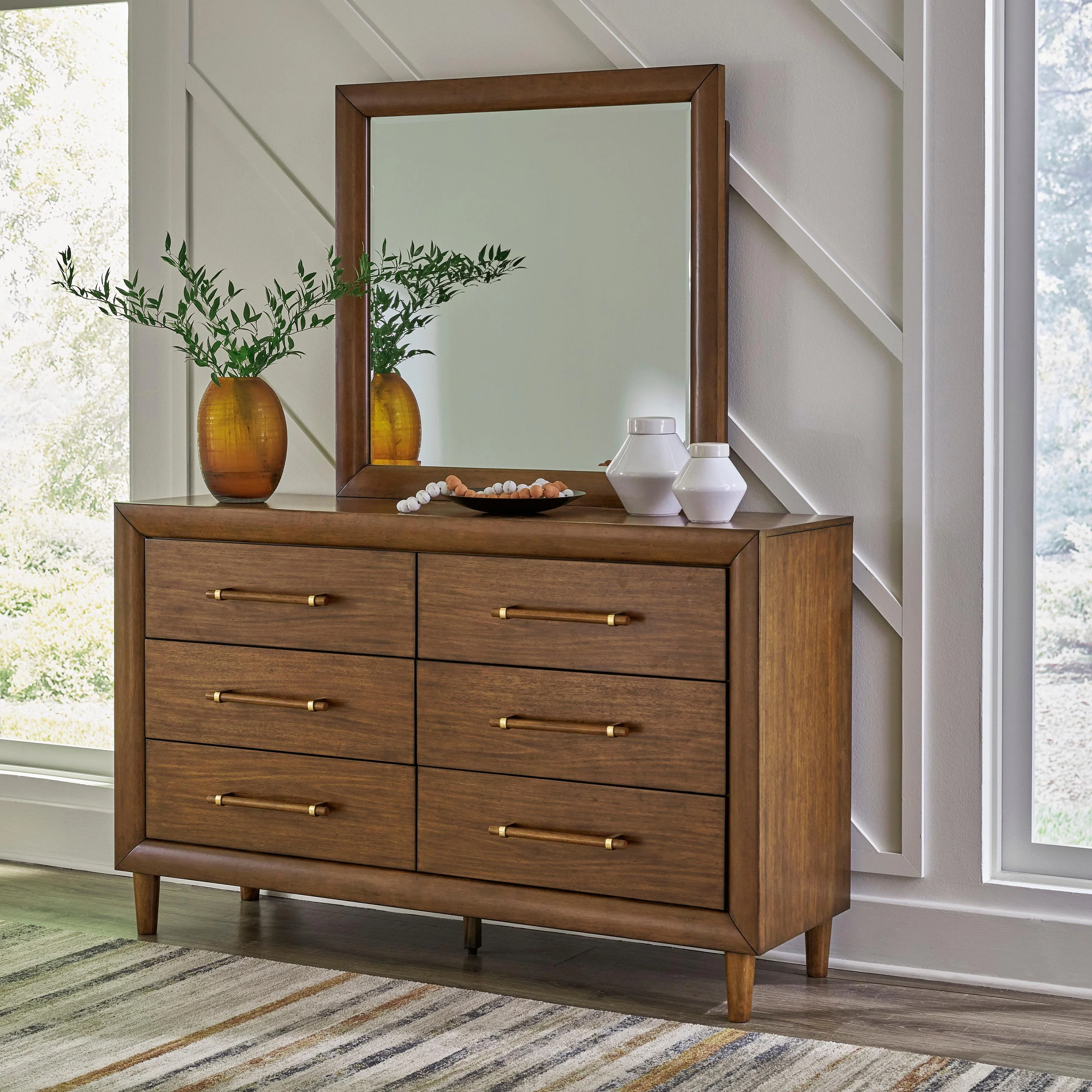 Signature Design by Ashley Lyncott B615 8 pc Queen Upholstered Panel Bedroom Set - Image 3