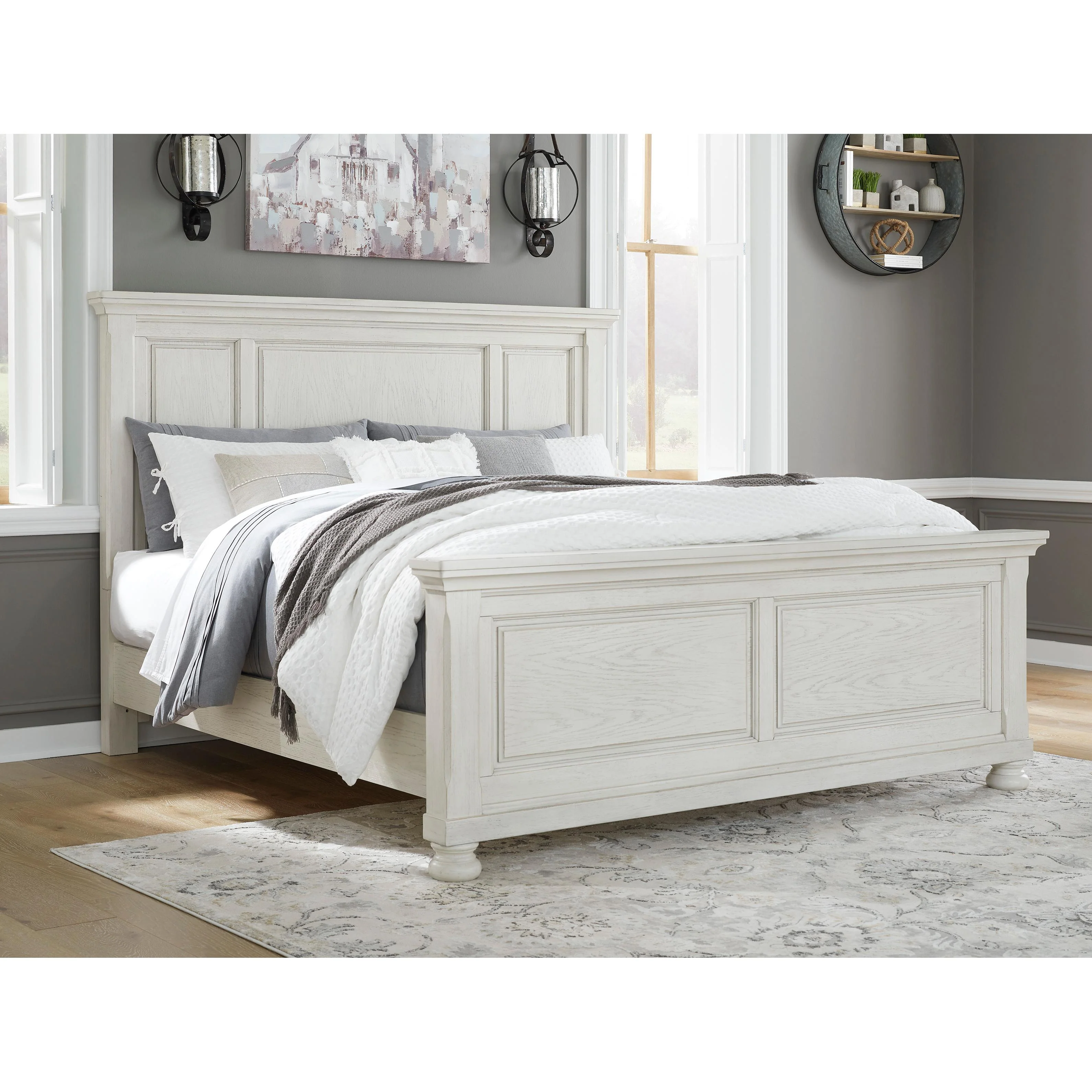Signature Design by Ashley Robbinsdale B742 6 pc King Panel Bedroom Set - Image 3