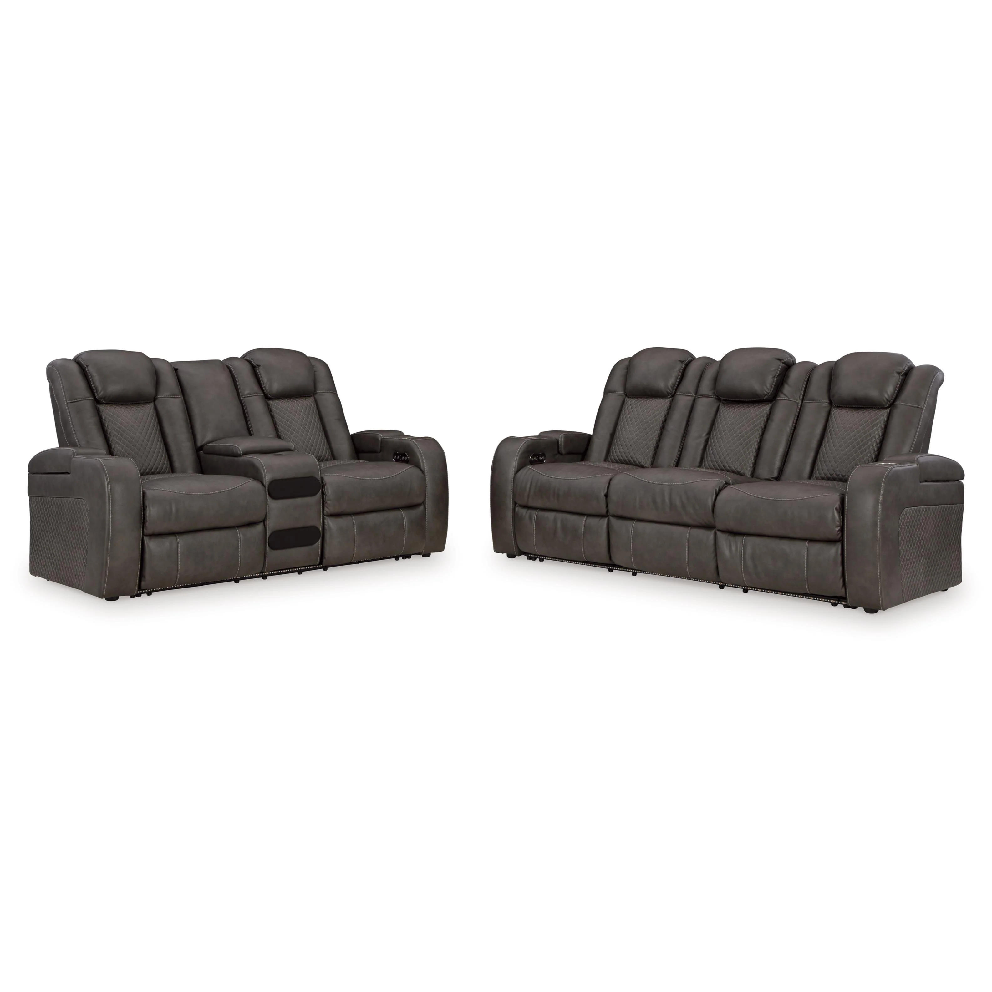 Signature Design by Ashley Fyne-Dyme 36602U1 2 pc Power Reclining Living Room Set - Image 2