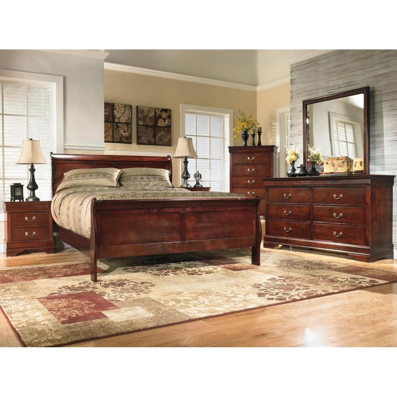 Signature Design by Ashley Alisdair B376B26 6 pc King Sleigh Bedroom Set - Image 1