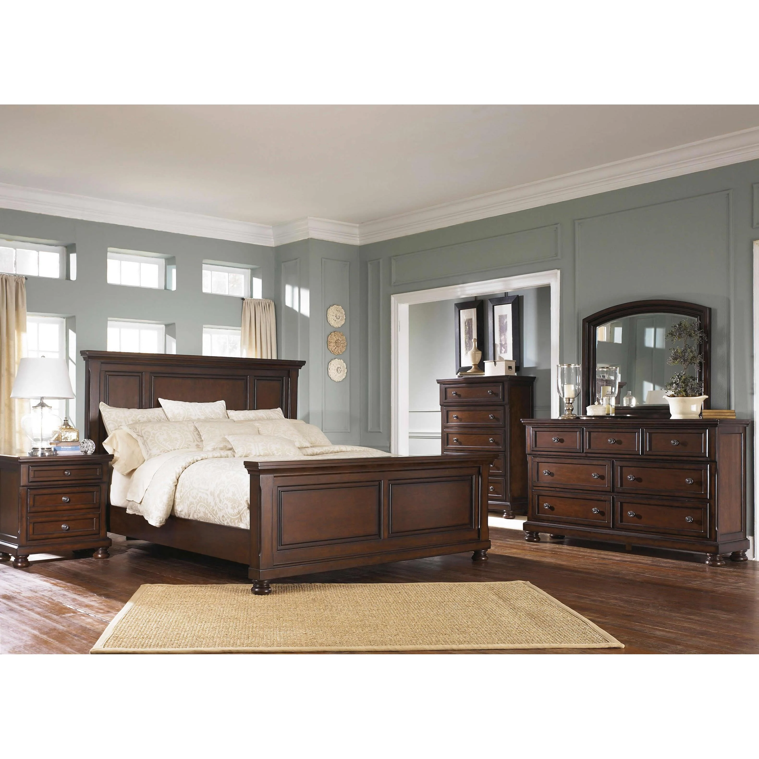 Millennium Porter B697B38 8 pc Queen Panel Bedroom Set - Image 1