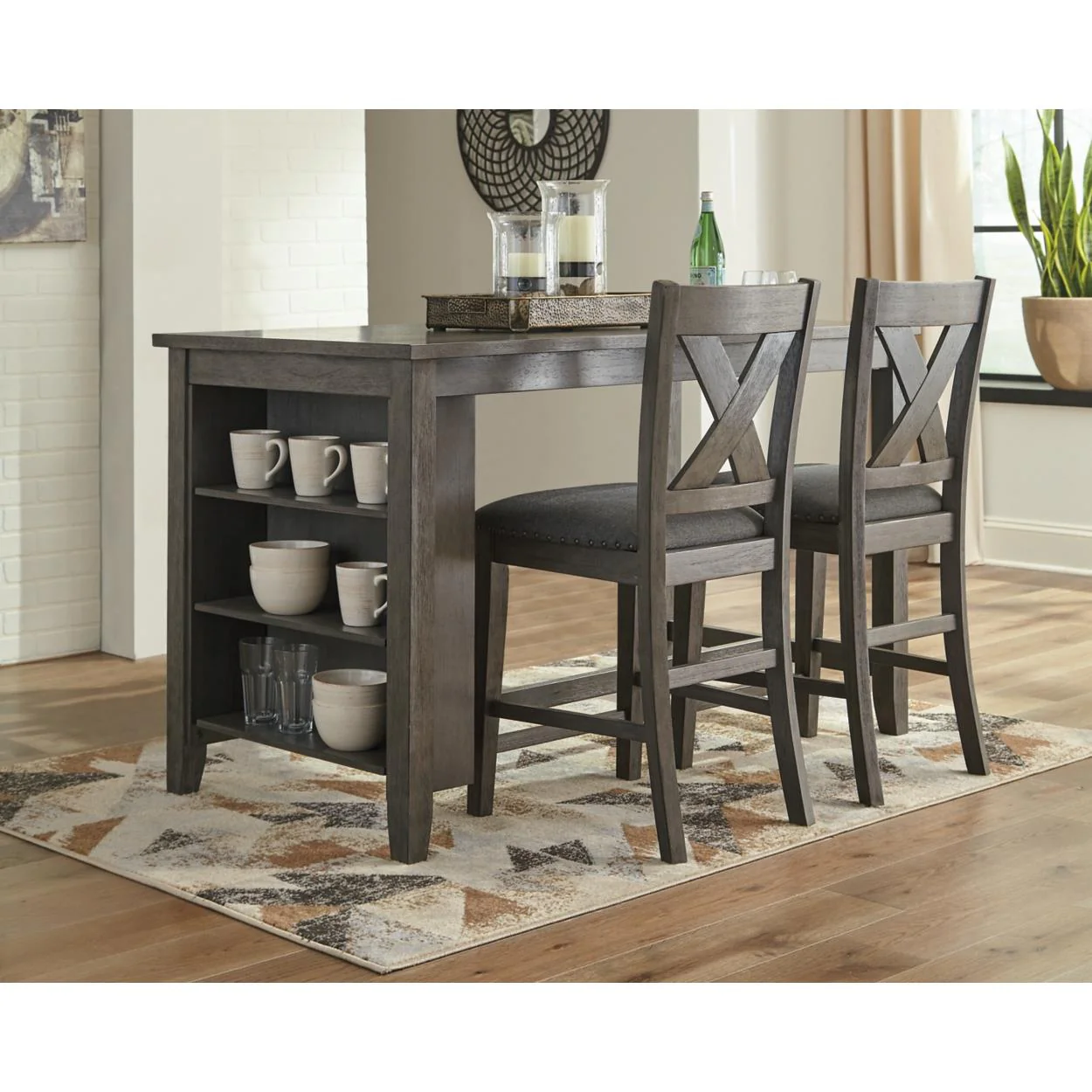 Signature Design by Ashley Caitbrook D388D5 3 pc Counter Height Dining Set - Image 1