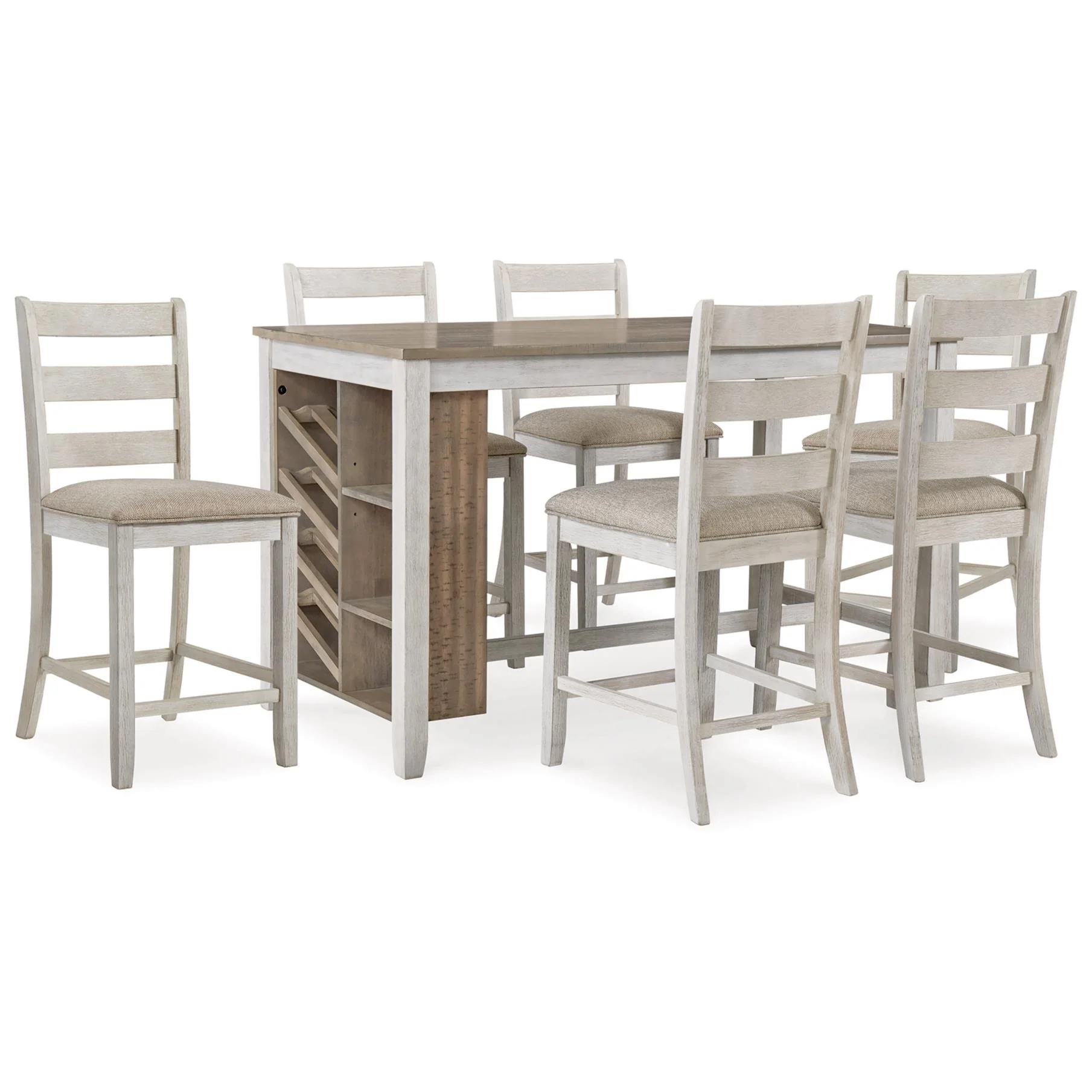 Signature Design by Ashley Skempton D394D8 7 pc Counter Height Dining Set - Image 1
