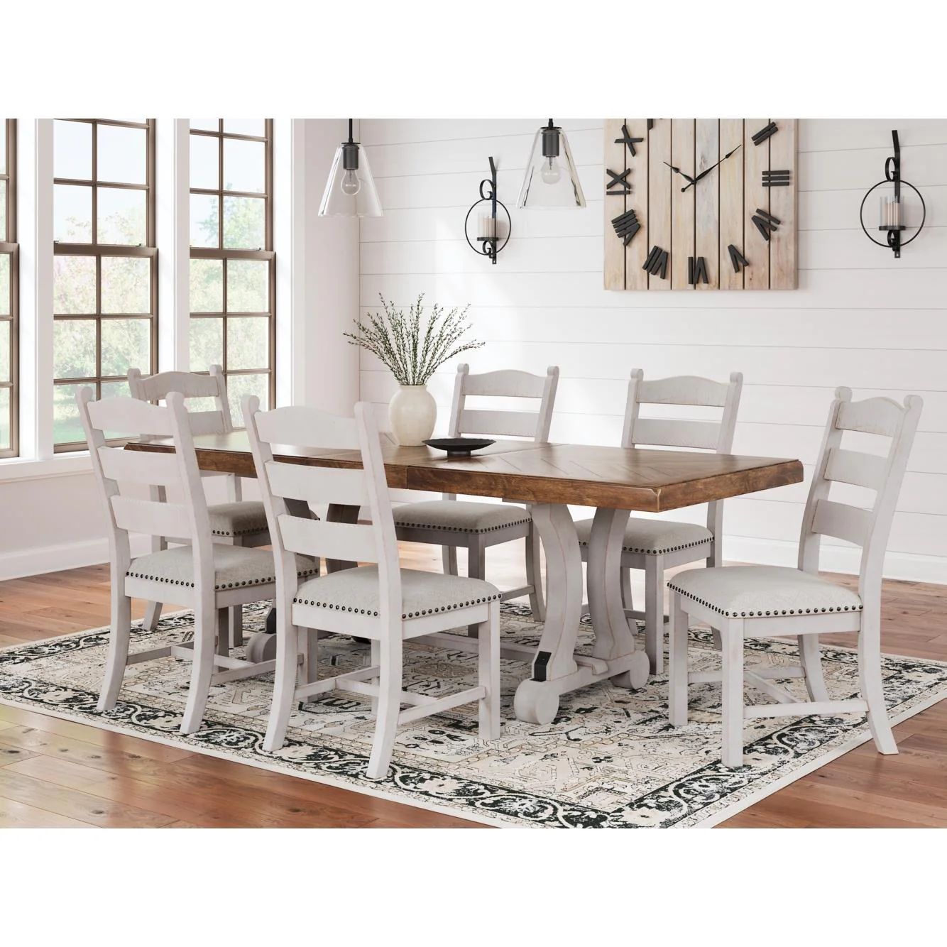 Signature Design by Ashley Valebeck D546D7 9 pc Dining Set - Image 1