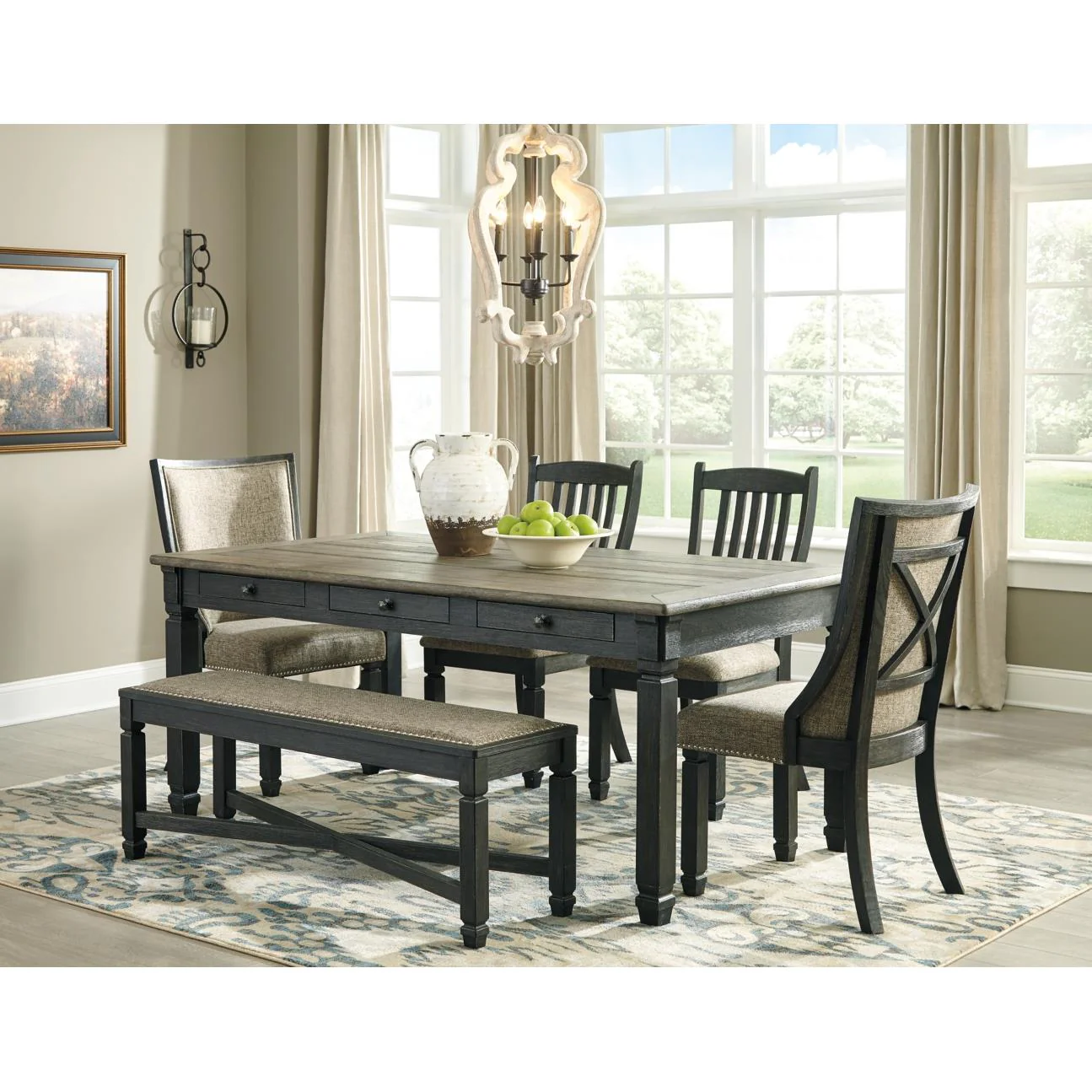 Signature Design by Ashley Tyler Creek D736D6 6 pc Dining Set - Image 2