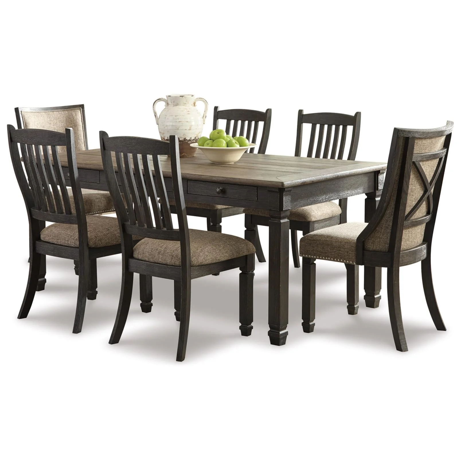Signature Design by Ashley Tyler Creek D736D7 7 pc Dining Set - Image 2