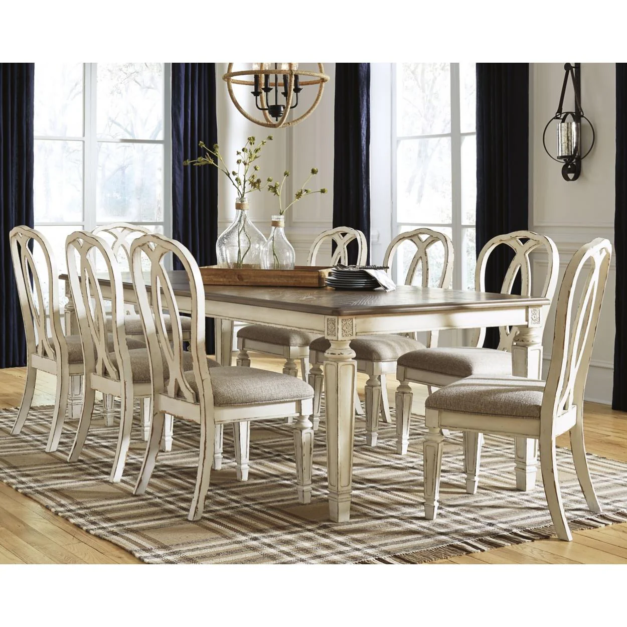 Signature Design by Ashley Realyn D743D19 9 pc Dining Set - Image 2