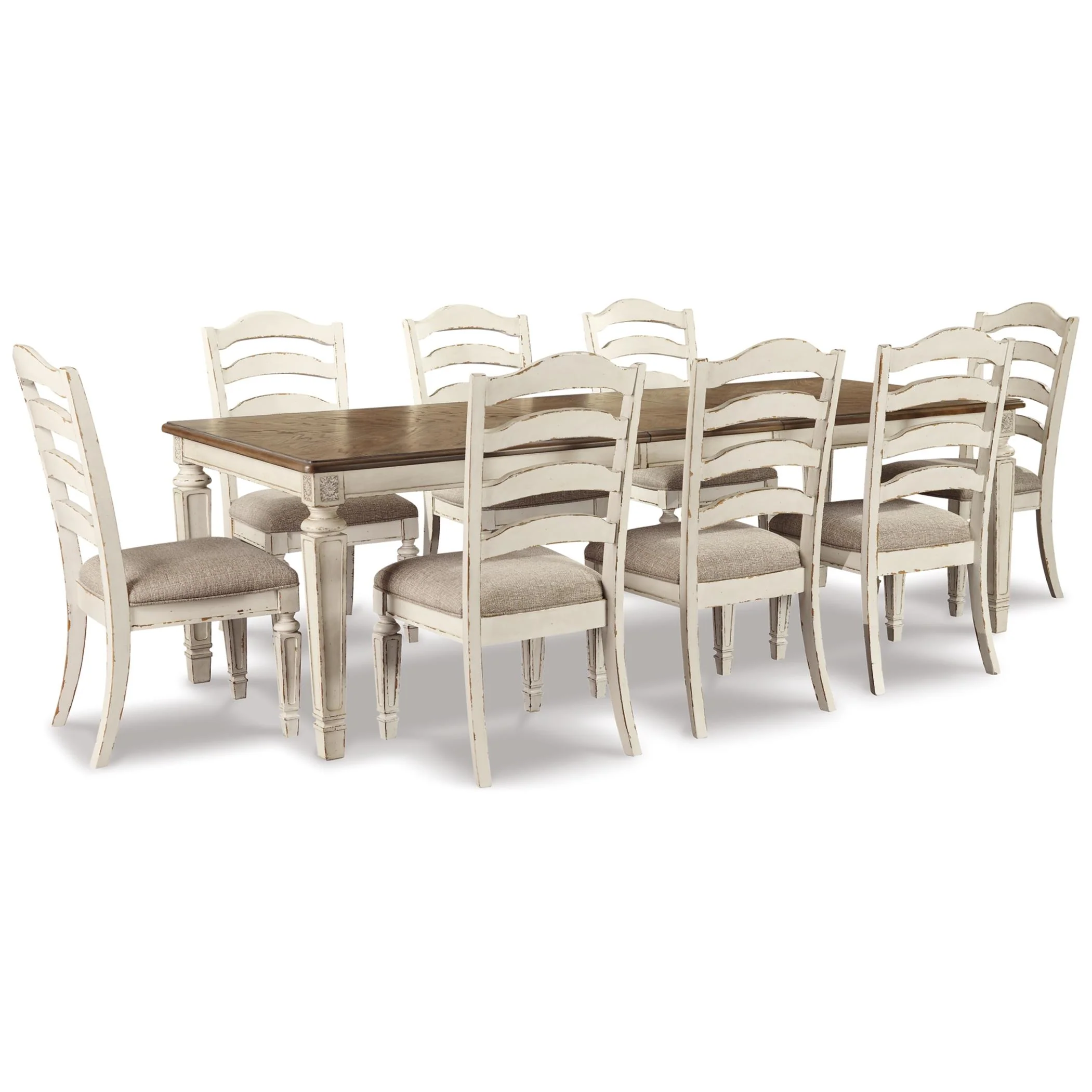 Signature Design by Ashley Realyn D743D5 9 pc Dining Set - Image 1