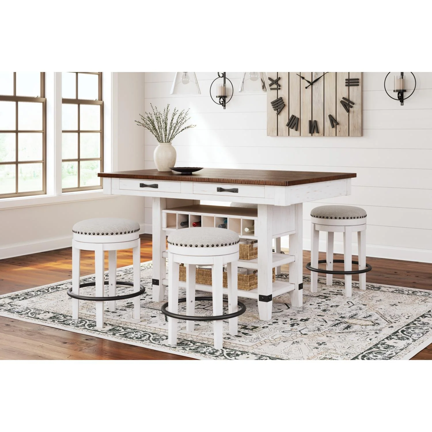 Signature Design by Ashley Valebeck D546D10 5 pc Counter Height Dining Set - Image 1