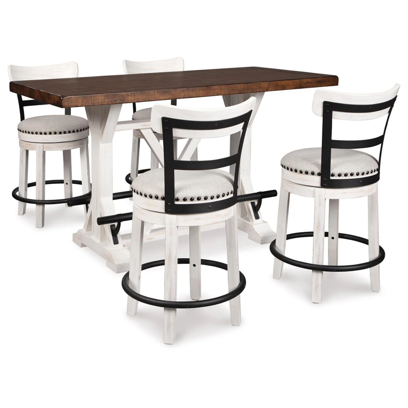 Signature Design by Ashley Valebeck D546D4 5 pc Counter Height Dining Set - Image 1