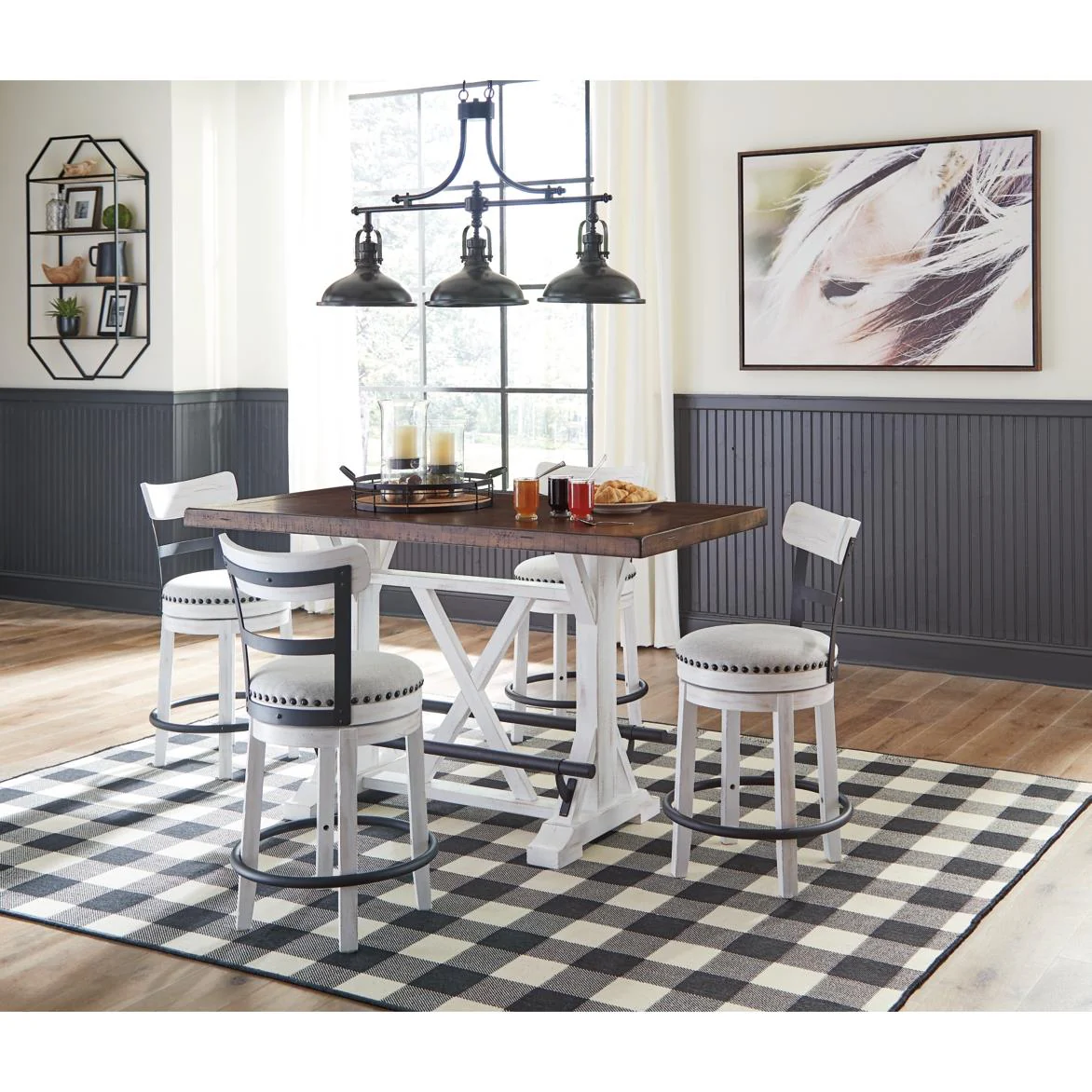 Signature Design by Ashley Valebeck D546D4 5 pc Counter Height Dining Set - Image 2