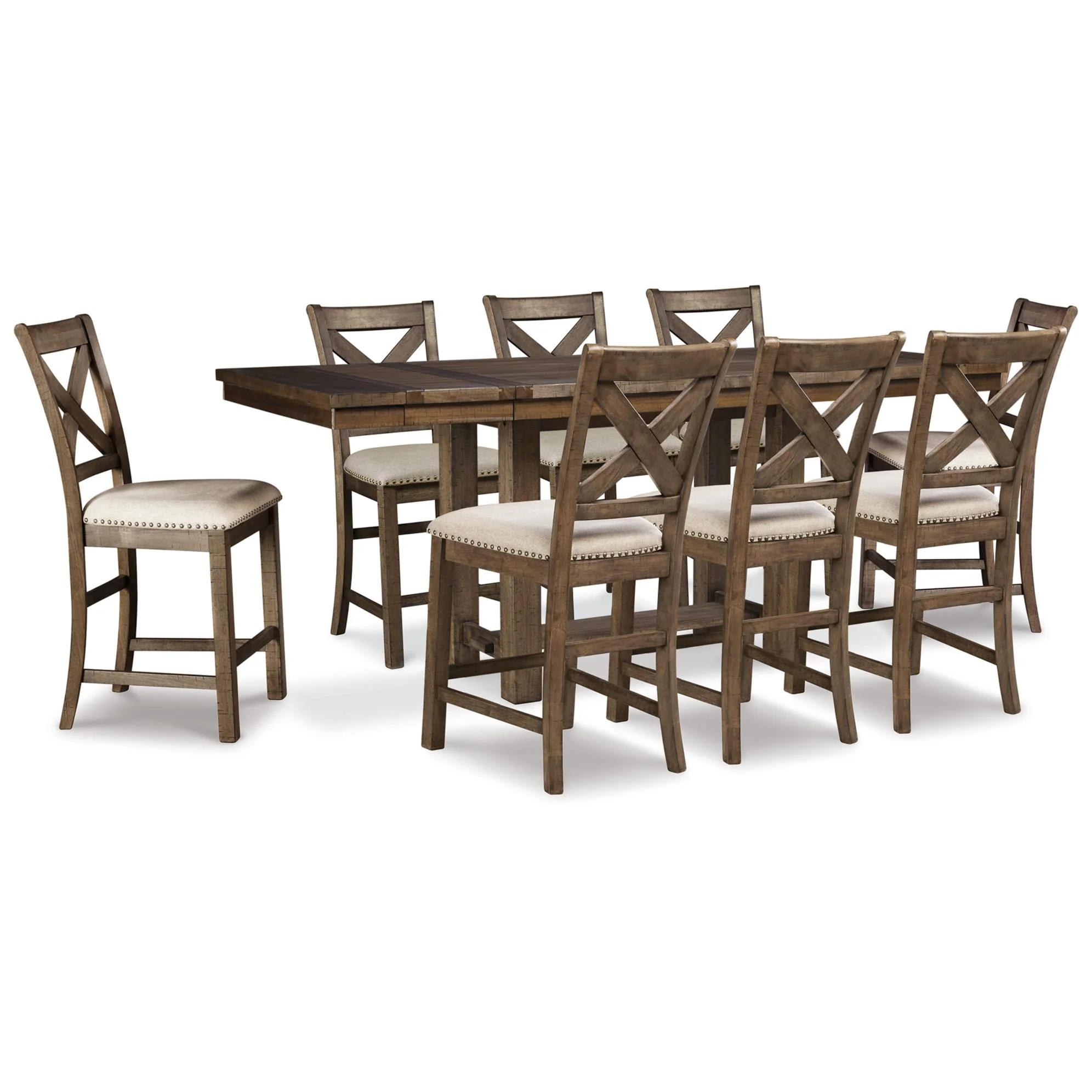 Signature Design by Ashley Moriville D631D12 9 pc Counter Height Dining Set - Image 1