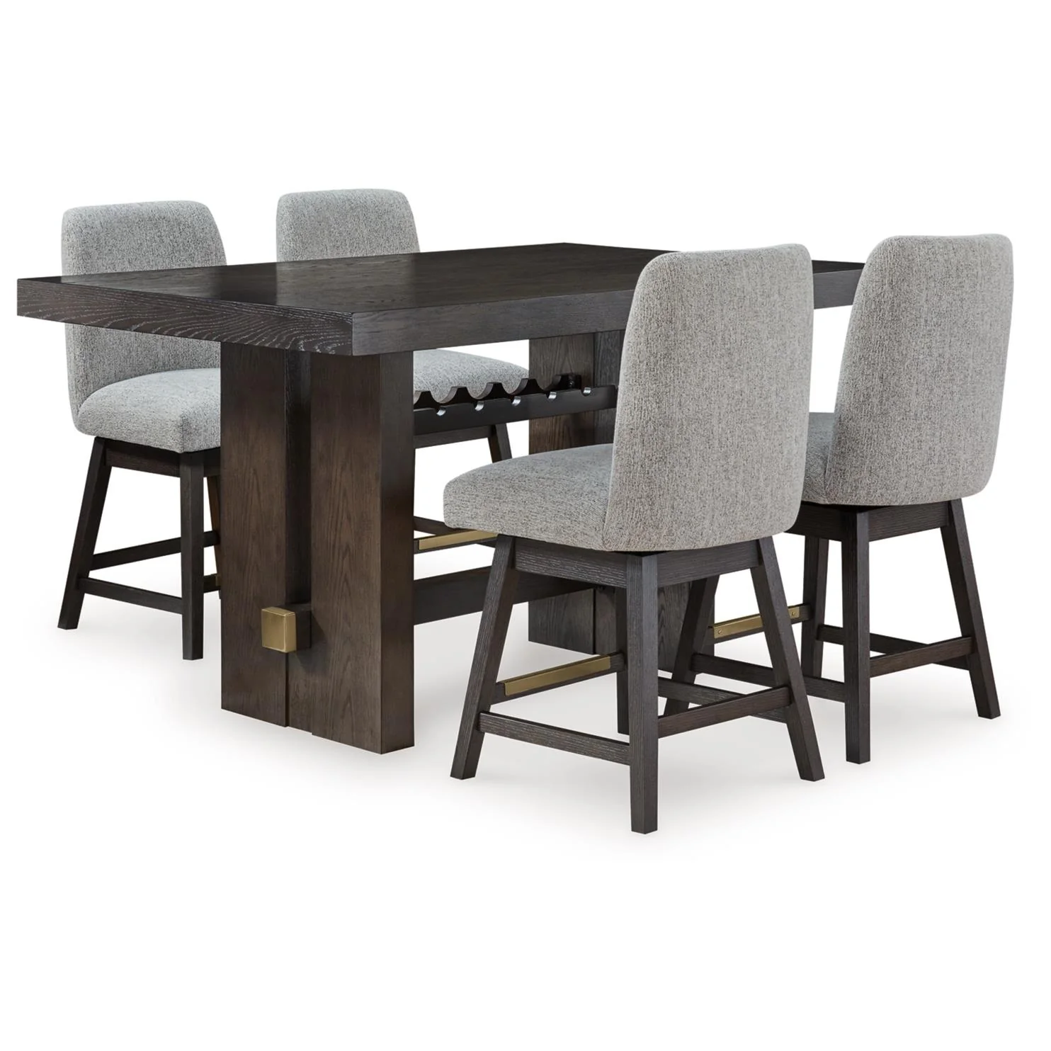 Signature Design by Ashley Burkhaus D984D5 5 pc Counter Height Dining Set - Image 2
