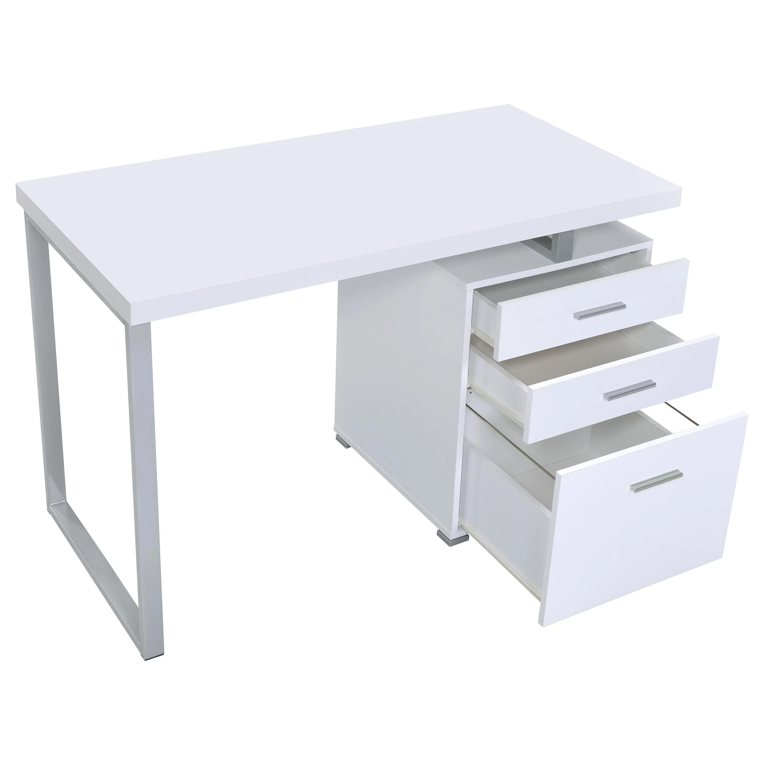 Coaster Furniture Brennan 800325 47-inch 3-Drawer Office Computer Desk - White - Image 3