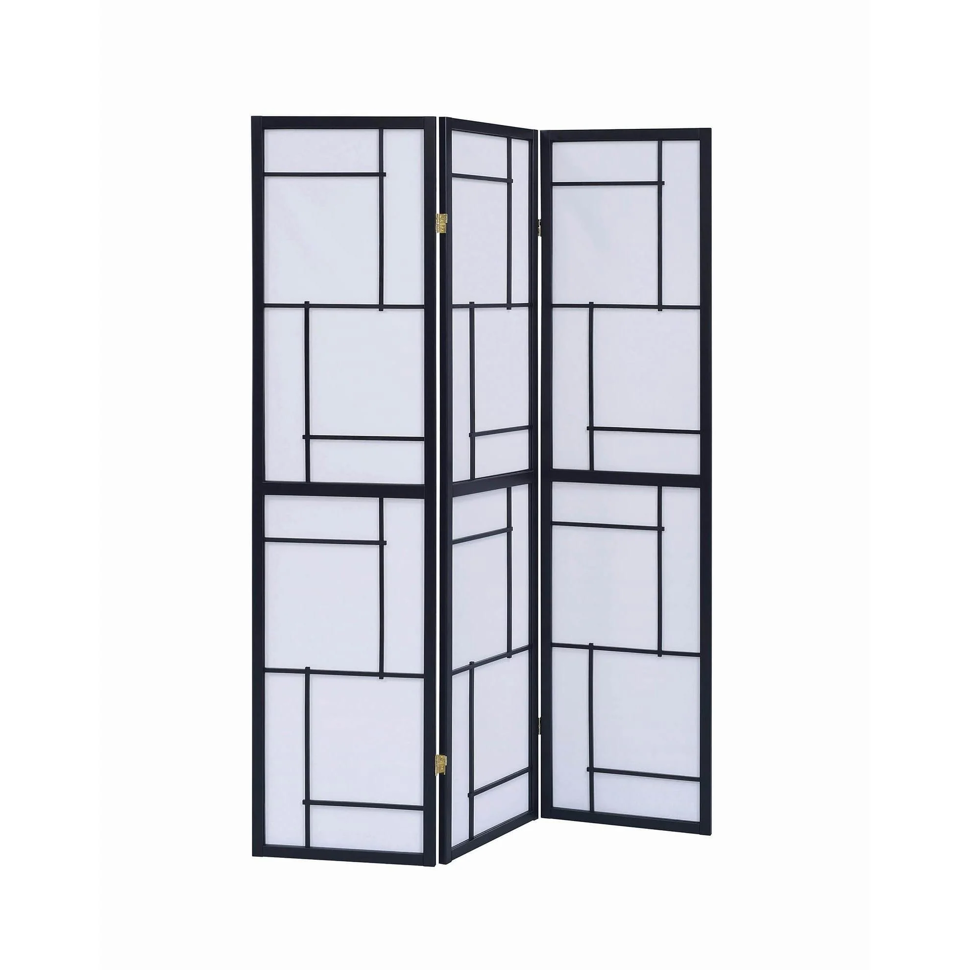 Coaster Furniture Damis 900102 3-Panel Room Divider Folding Shoji Screen – Black