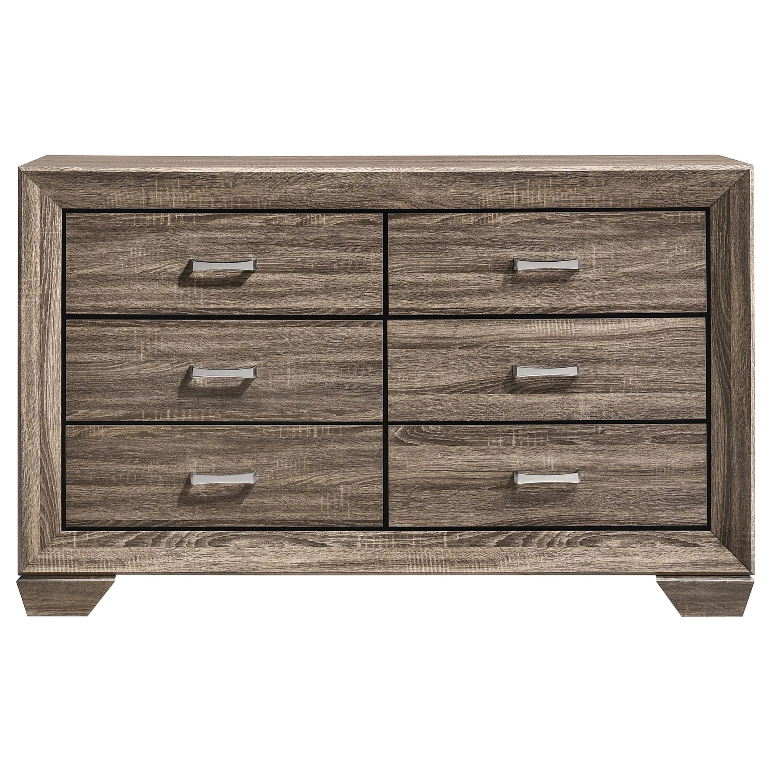 Coaster Furniture Kauffman 204193 6-Drawer Dresser - Washed Taupe - Image 2