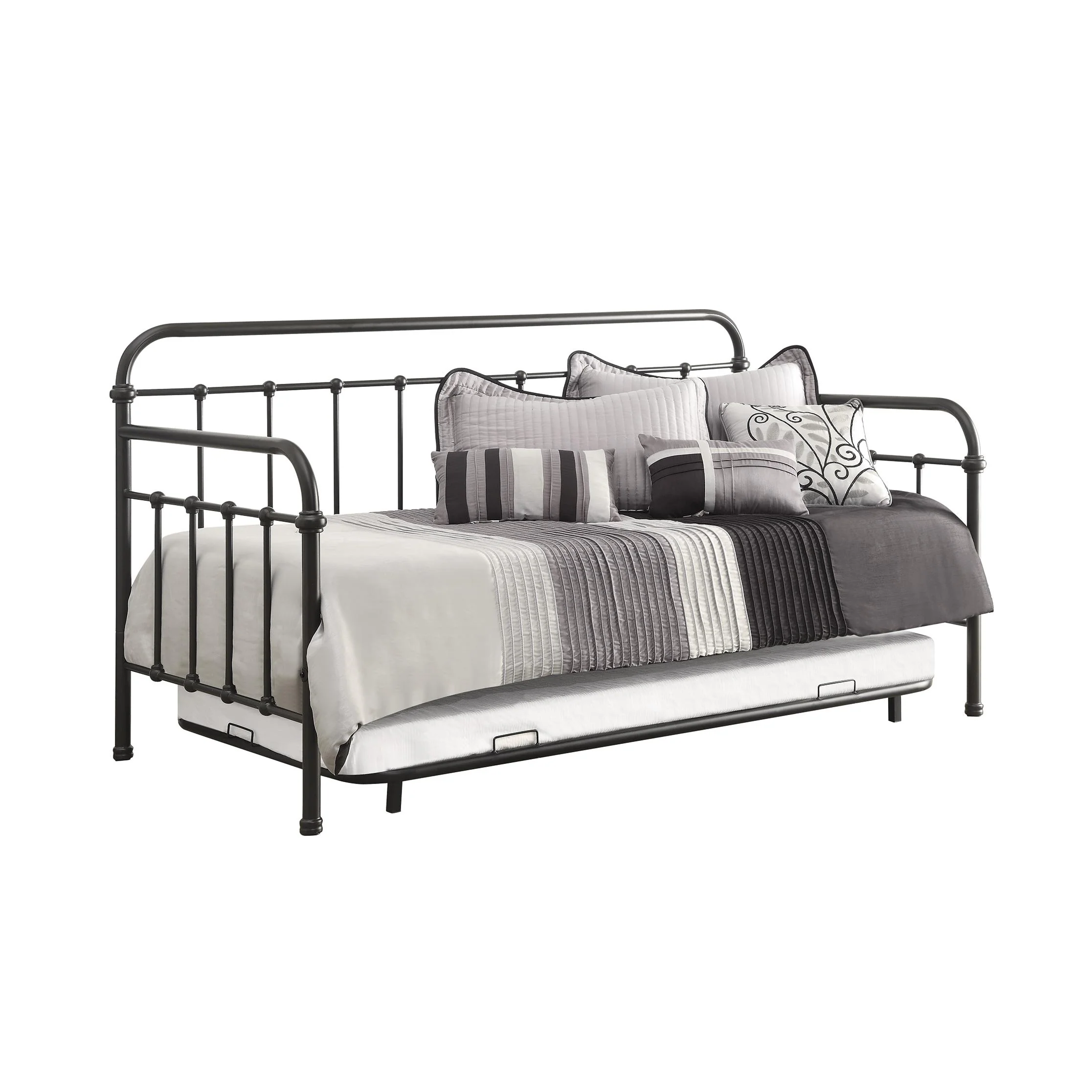 Coaster Furniture Livingston 300398 Metal Twin Daybed with Trundle – Dark Bronze