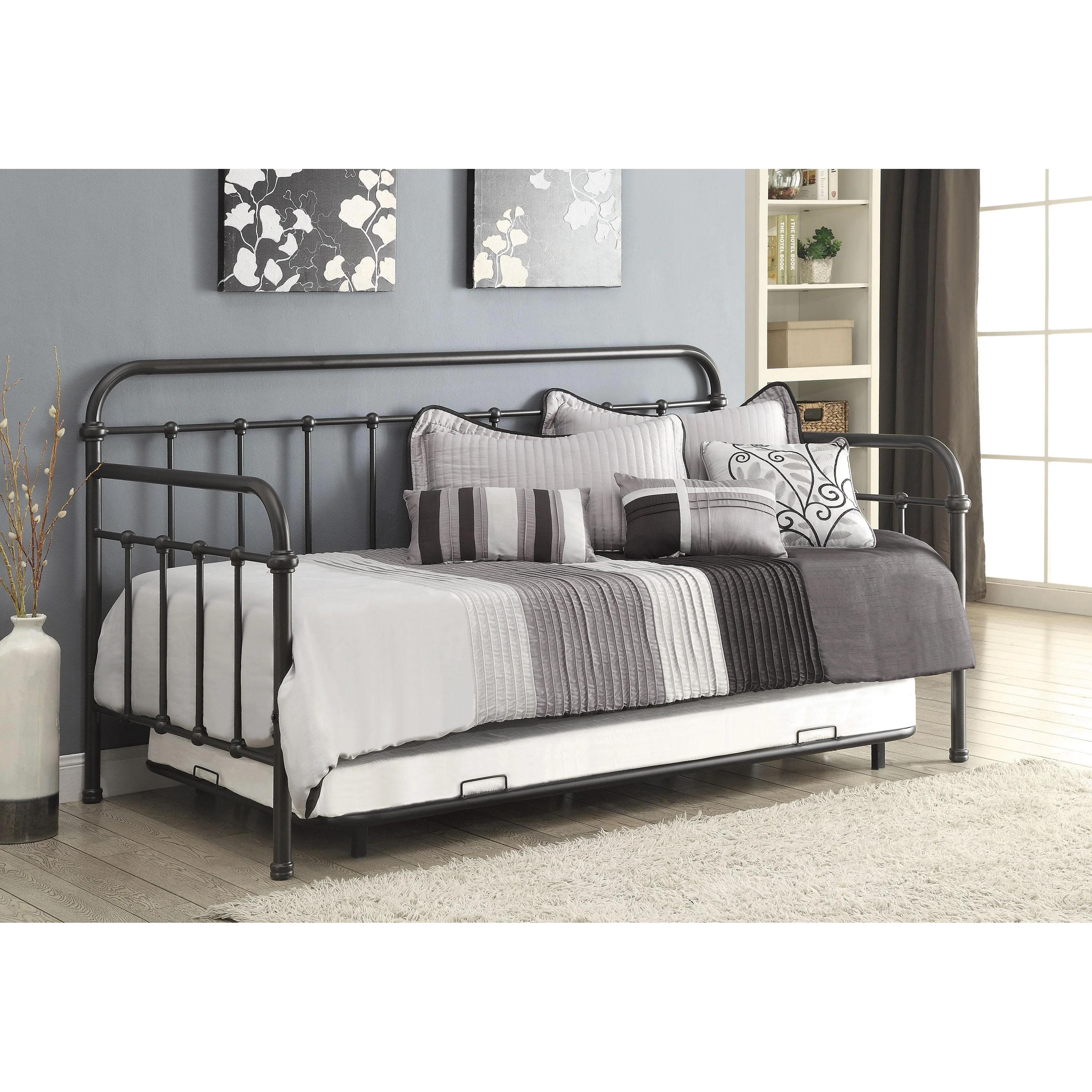 Coaster Furniture Livingston 300398 Metal Twin Daybed with Trundle - Dark Bronze - Image 2