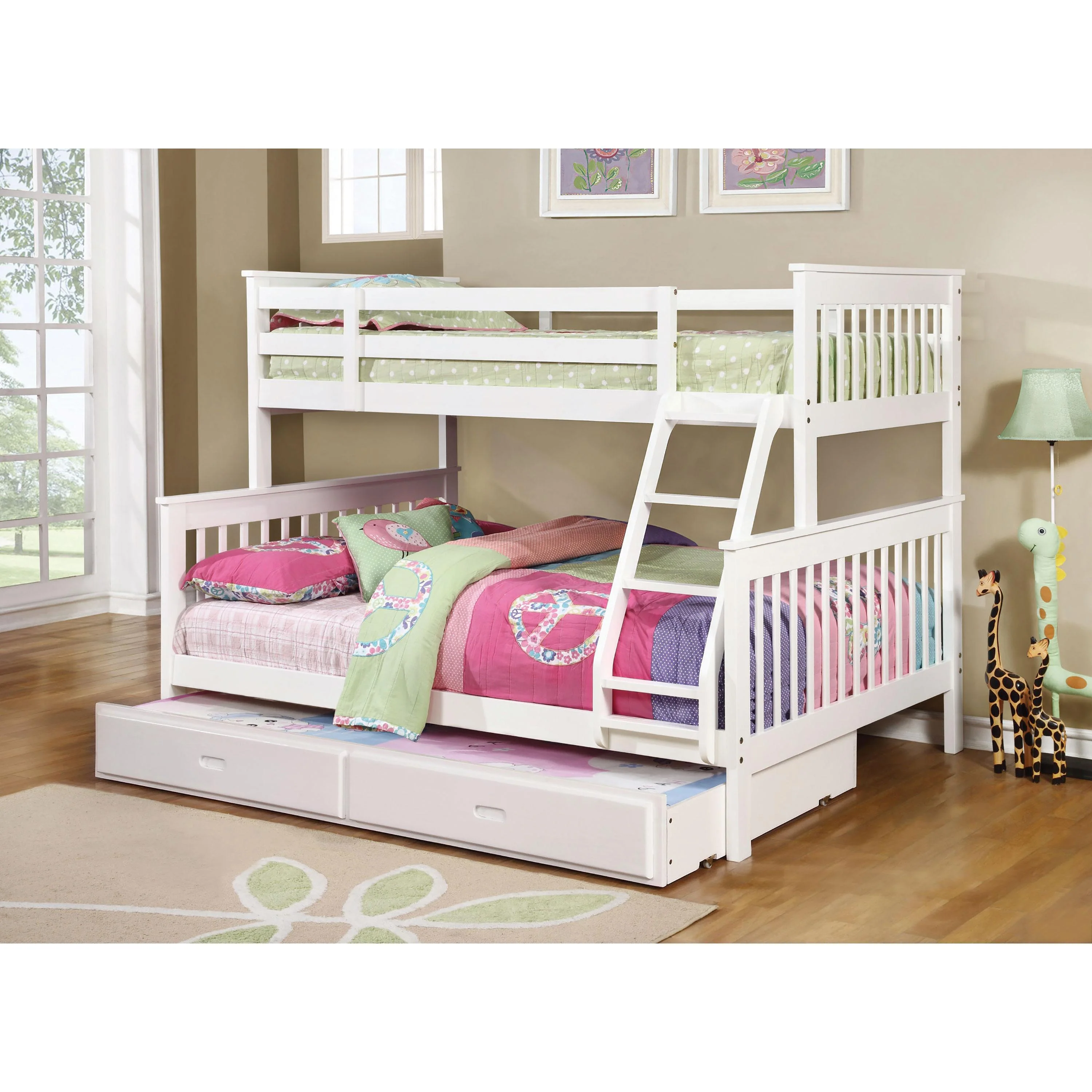 Coaster Furniture Chapman 460260 Wood Twin Over Full Bunk Bed - White - Image 1