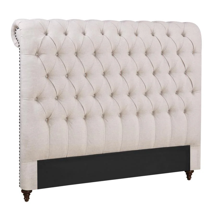 Coaster Furniture Devon 300525KW 57-inch Upholstered California King Panel Bed - Beige - Image 3