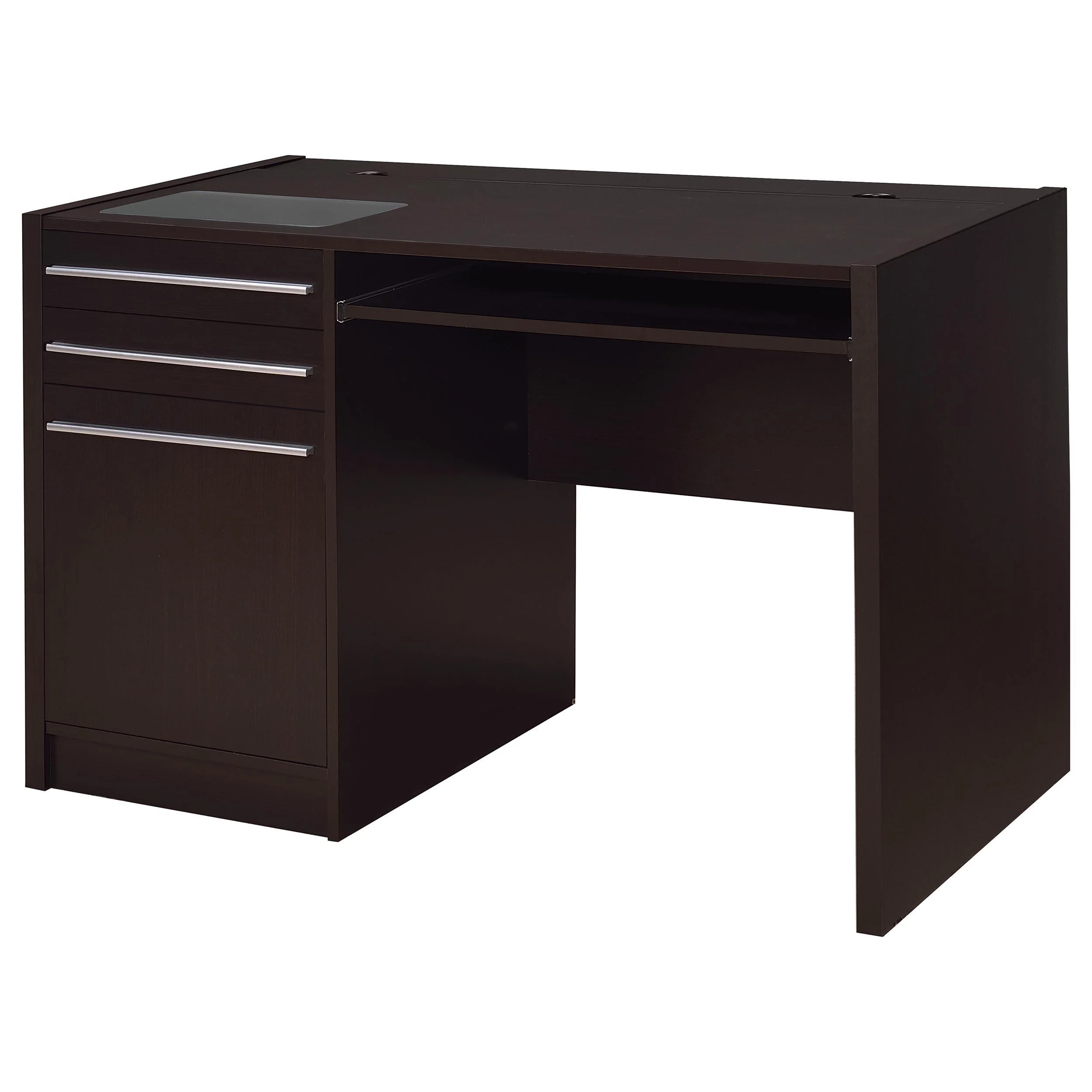 Coaster Furniture Halston 800702 47-inch 2-Drawer Office Desk with Cabinet – Cappuccino