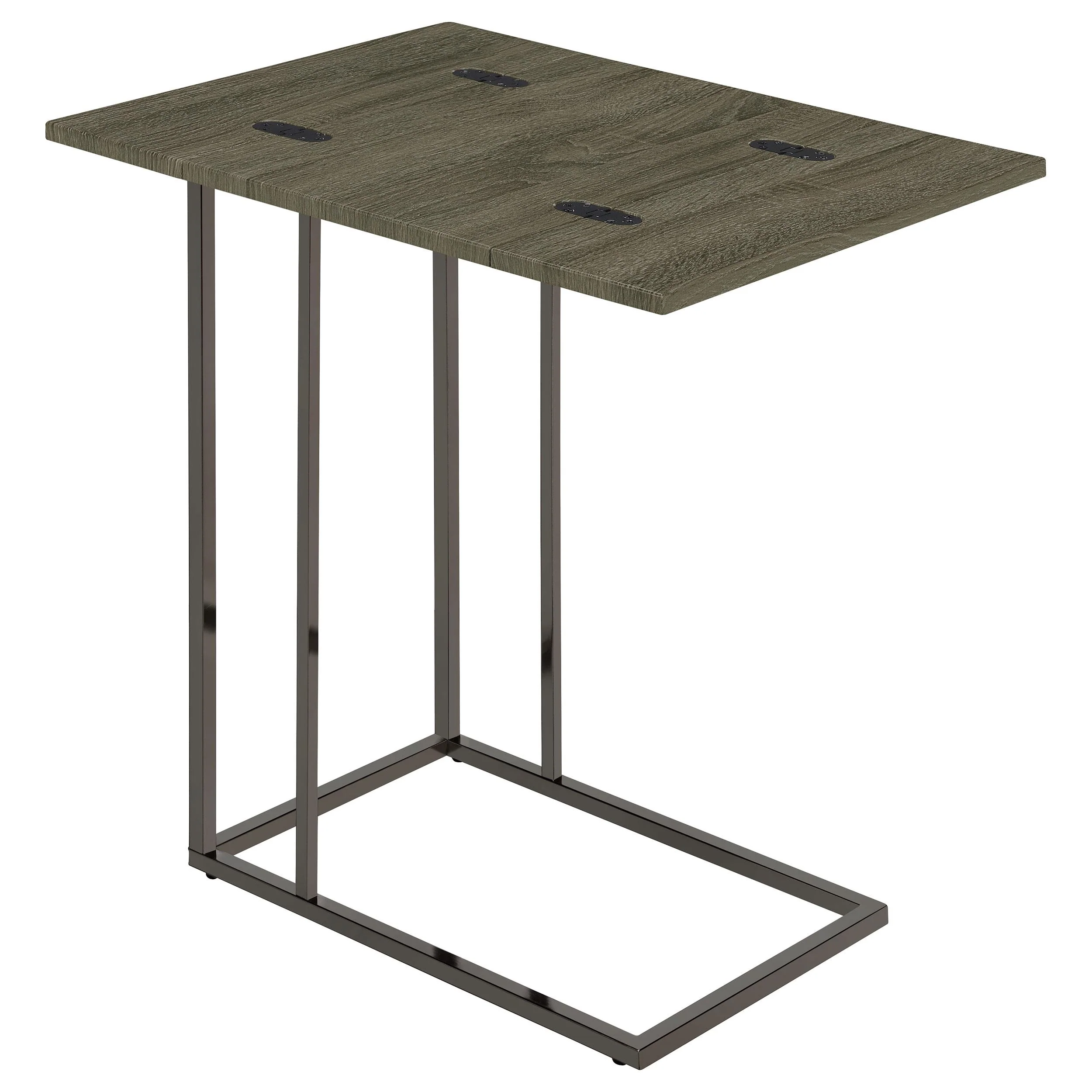 Coaster Furniture Pedro 902864 Expandable C-Shaped Sofa Side Table - Weathered Grey - Image 2
