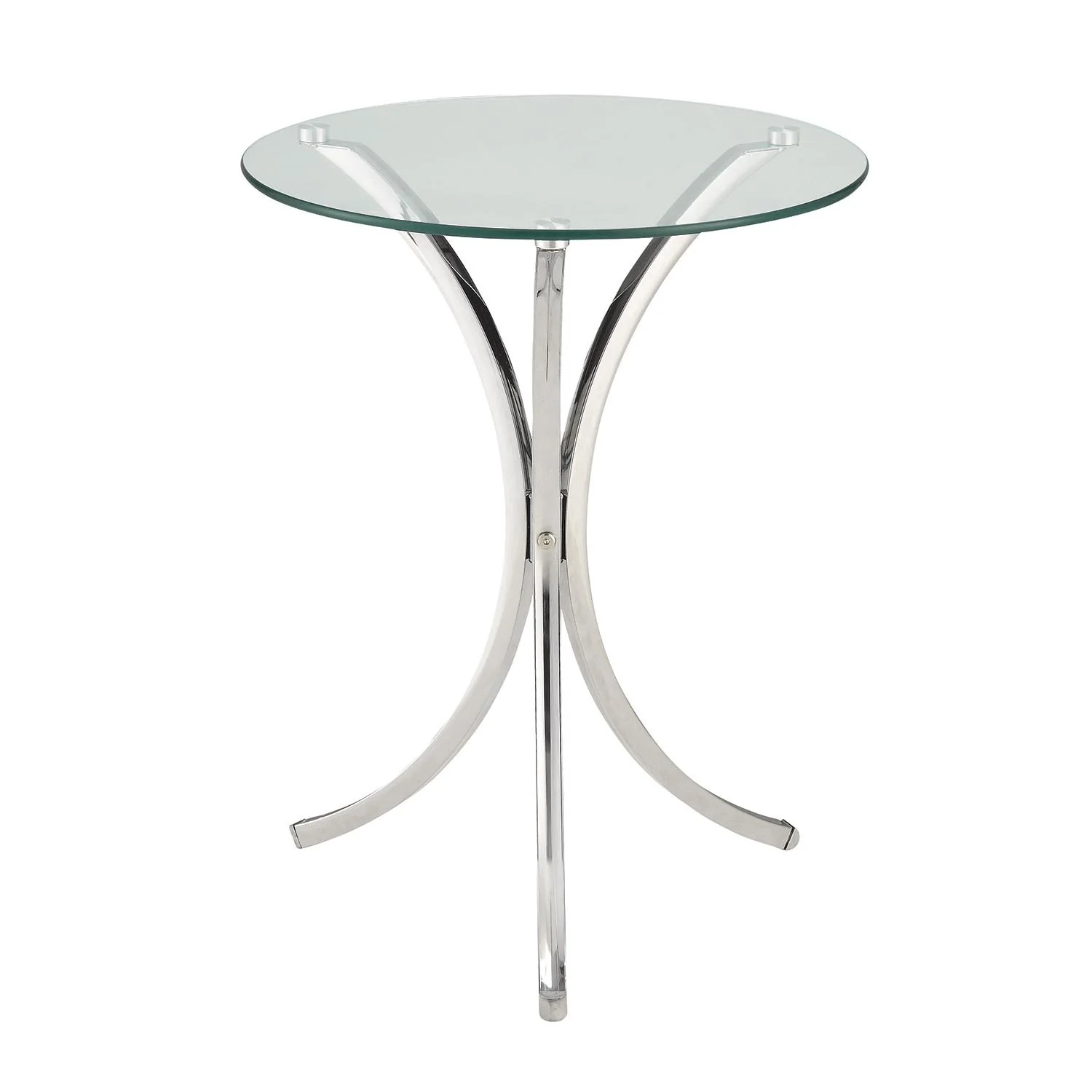 Coaster Furniture Eloise 902869 Round Glass Top Accent Side Table – Chrome
