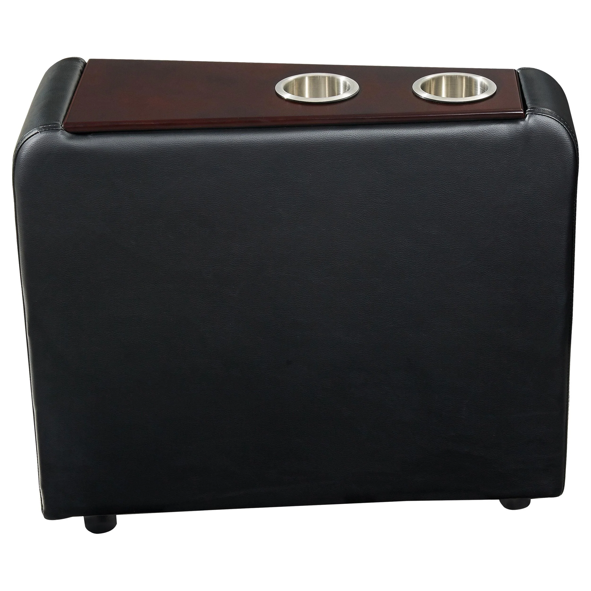 Coaster Furniture Toohey 600182 Upholstered Home Theater Storage Wedge Console - Black - Image 2