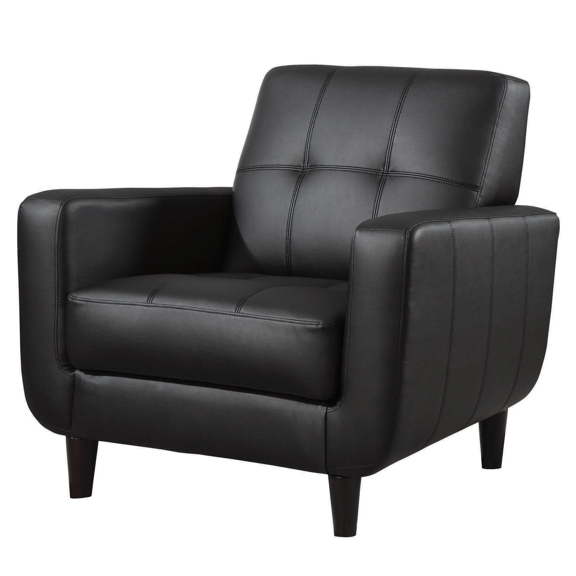 Coaster Furniture Aaron 900204 Upholstered Track Arm Tufted Accent Chair – Black