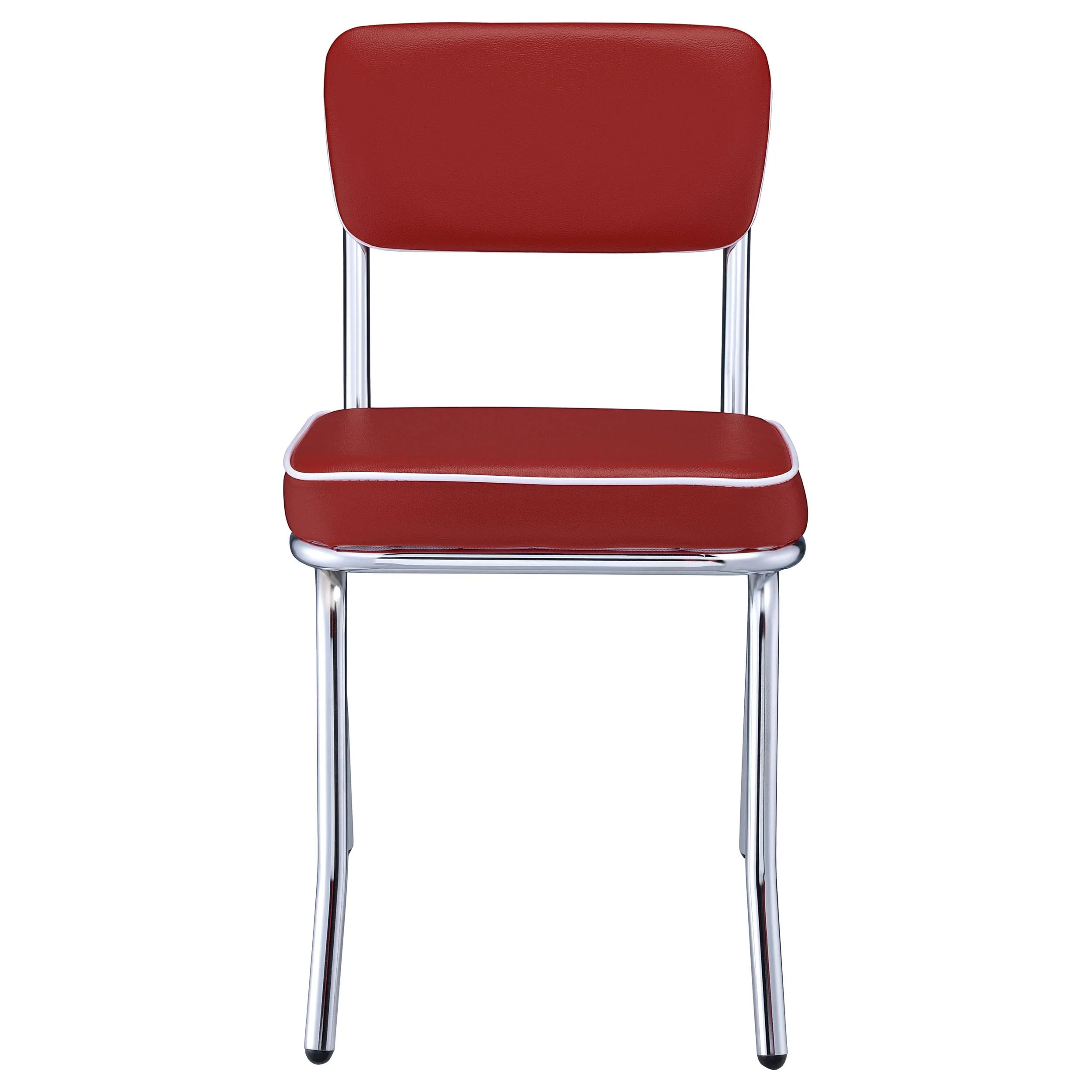 Coaster Furniture Retro 2450R Upholstered Dining Side Chair - Red (Set of 2) - Image 2