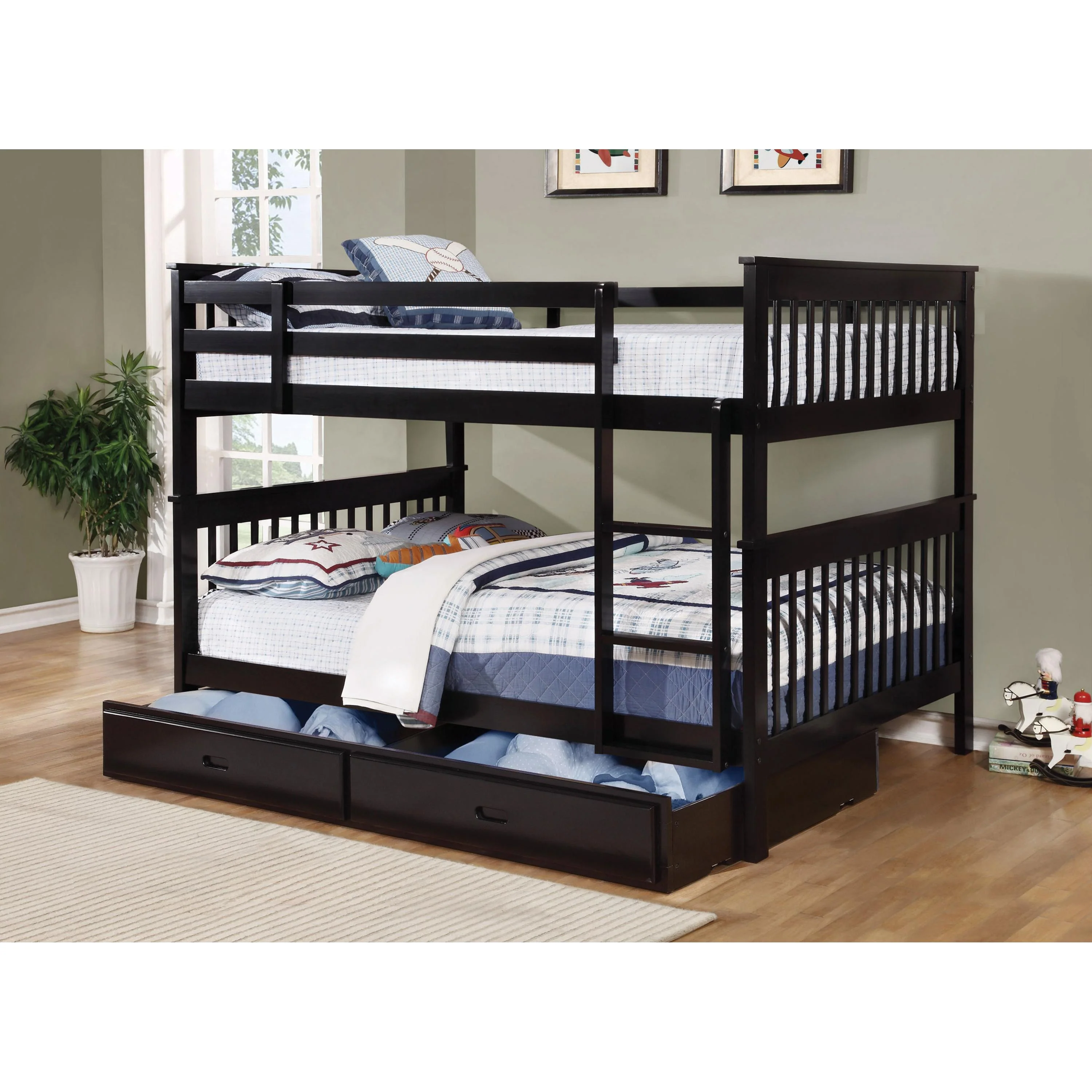 Coaster Furniture Chapman 460359 Wood Full Over Full Bunk Bed - Black - Image 1
