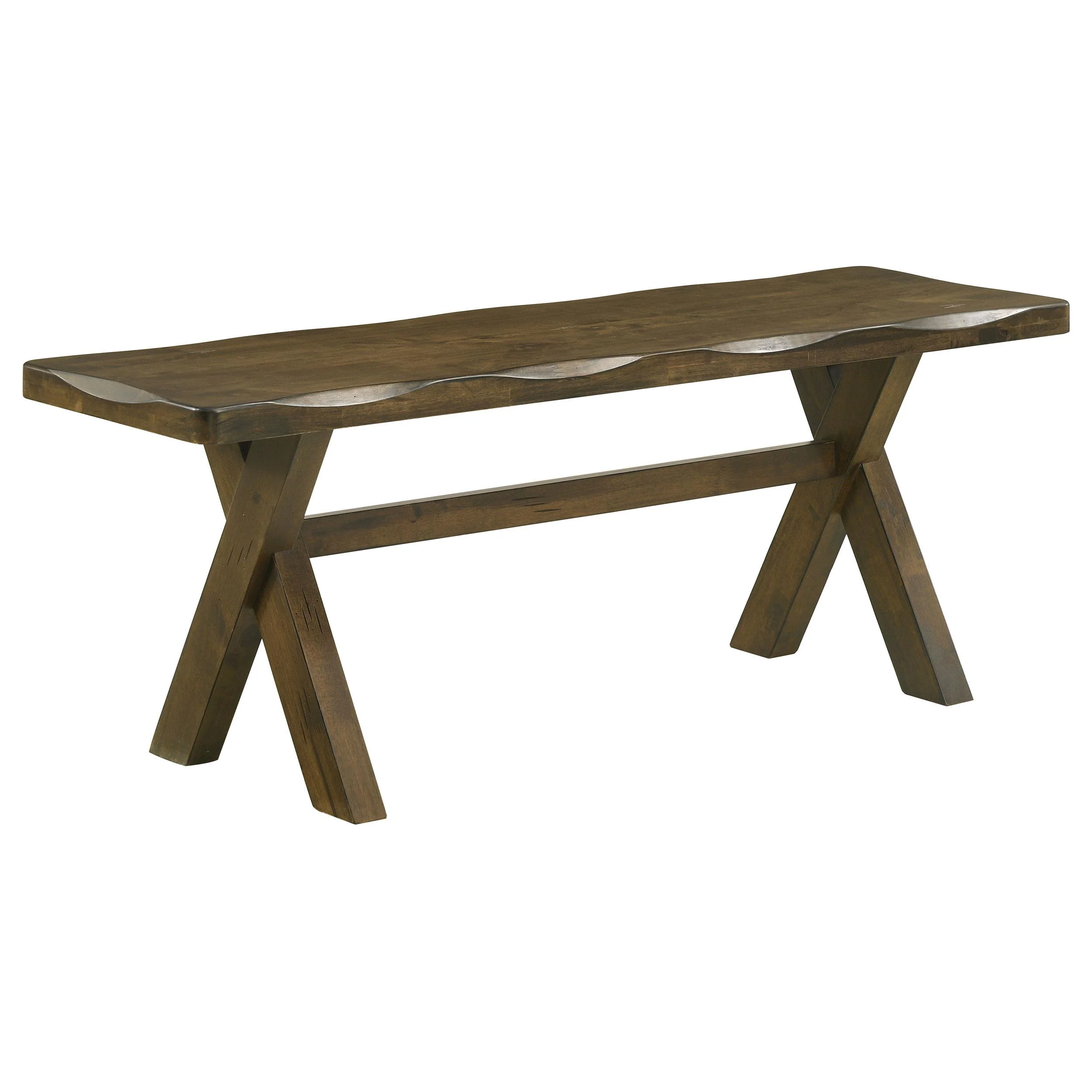 Coaster Furniture Alston 106383 47-inch Solid Wood Dining Bench - Knotty Nutmeg - Image 1