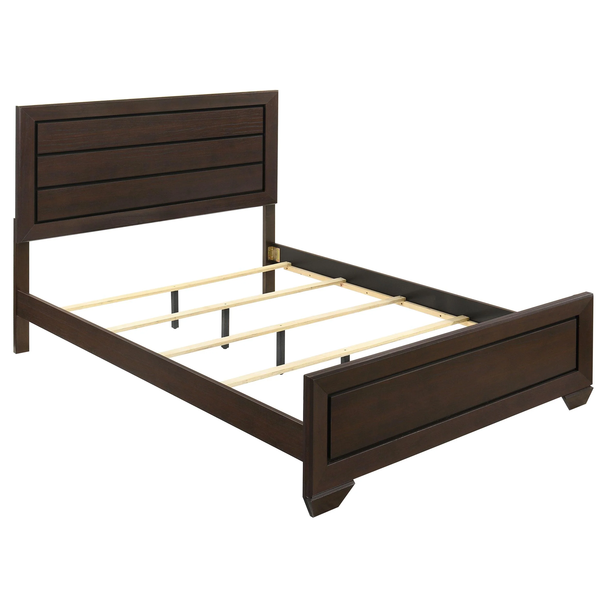 Coaster Furniture Kauffman 204391Q Wood Queen Panel Bed - Dark Cocoa - Image 1