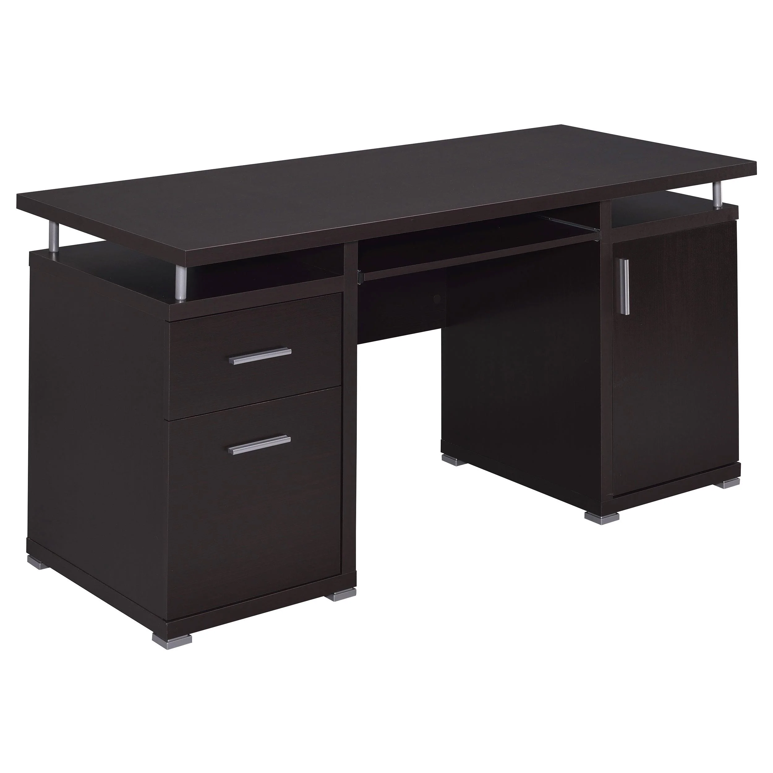 Coaster Furniture Tracy 800107 55-inch 2-Drawer Office Computer Desk - Cappuccino - Image 1