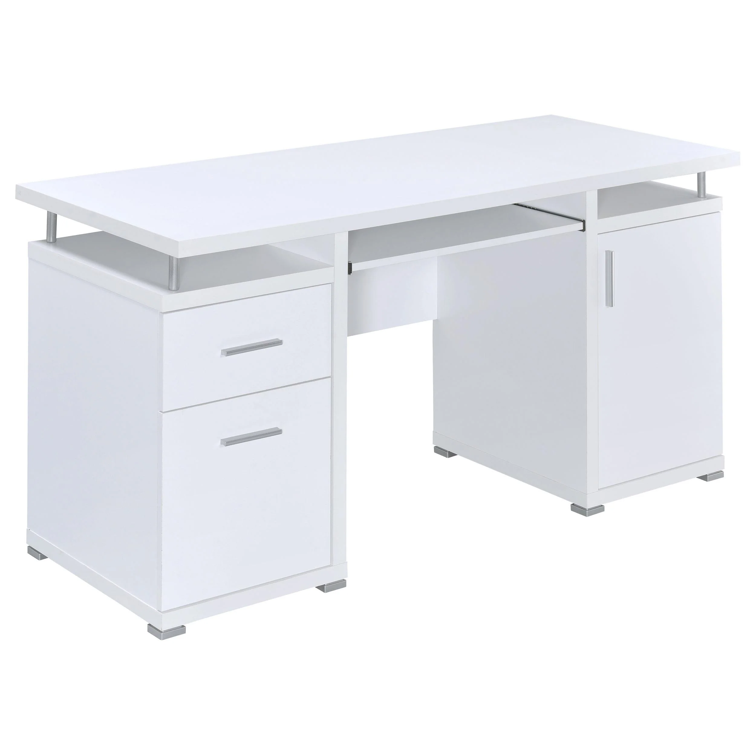 Coaster Furniture Tracy 800108 55-inch 2-Drawer Office Computer Desk – White