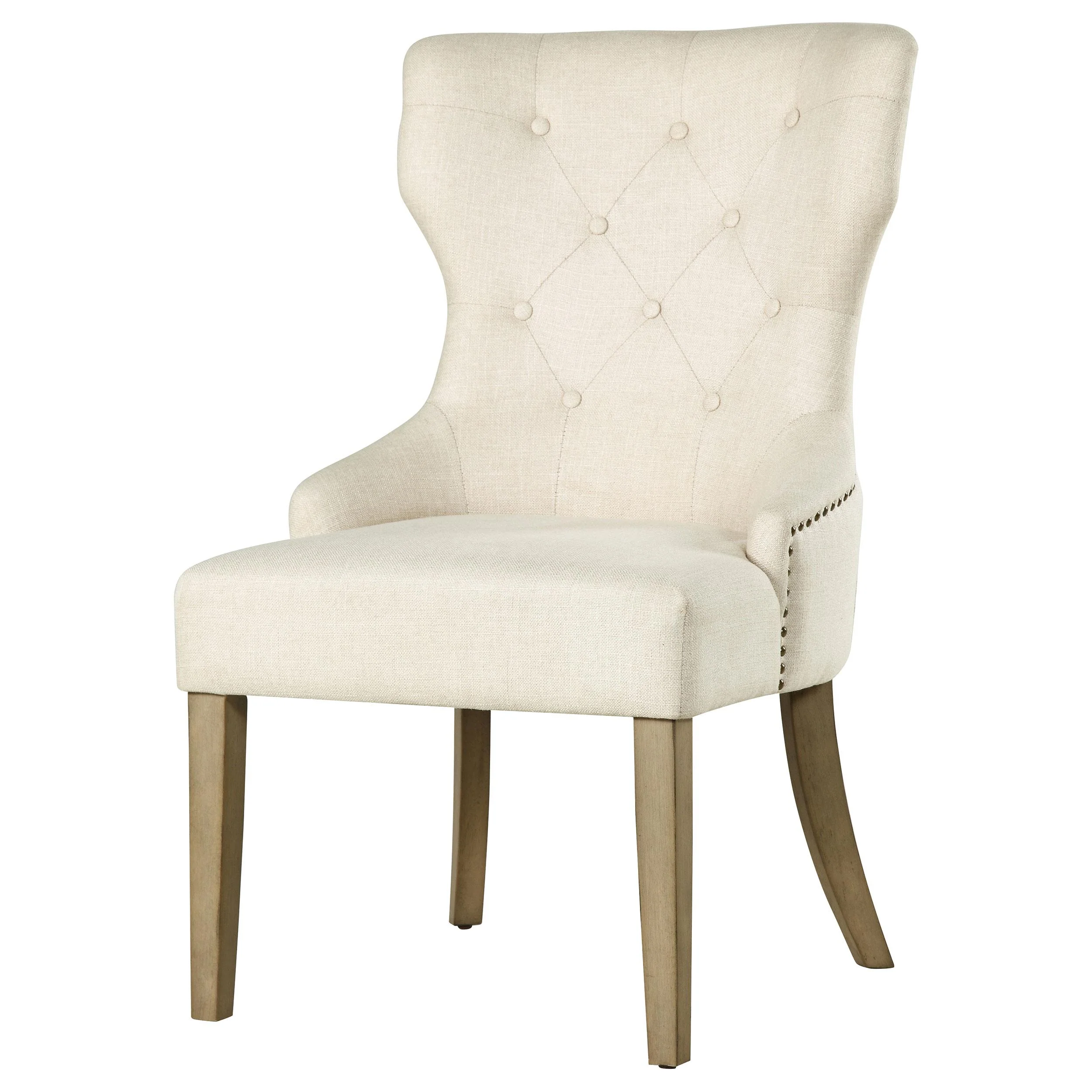 Coaster Furniture Baney 104507 Tufted Upholstered Dining Chair - Beige and Rustic Grey - Image 3