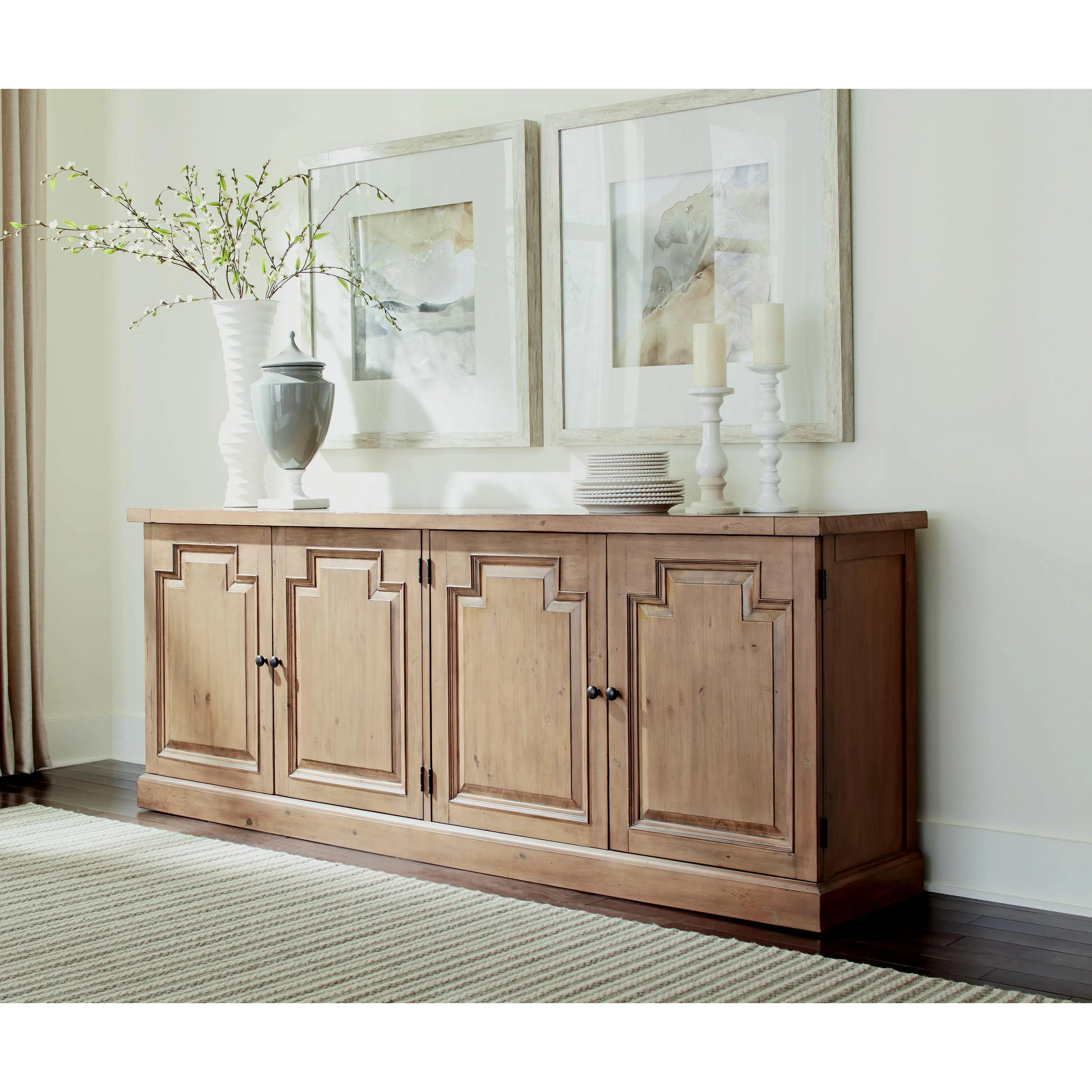 Coaster Furniture Florence 180205 4-door Dining Sideboard Buffet Cabinet - Rustic Honey - Image 2
