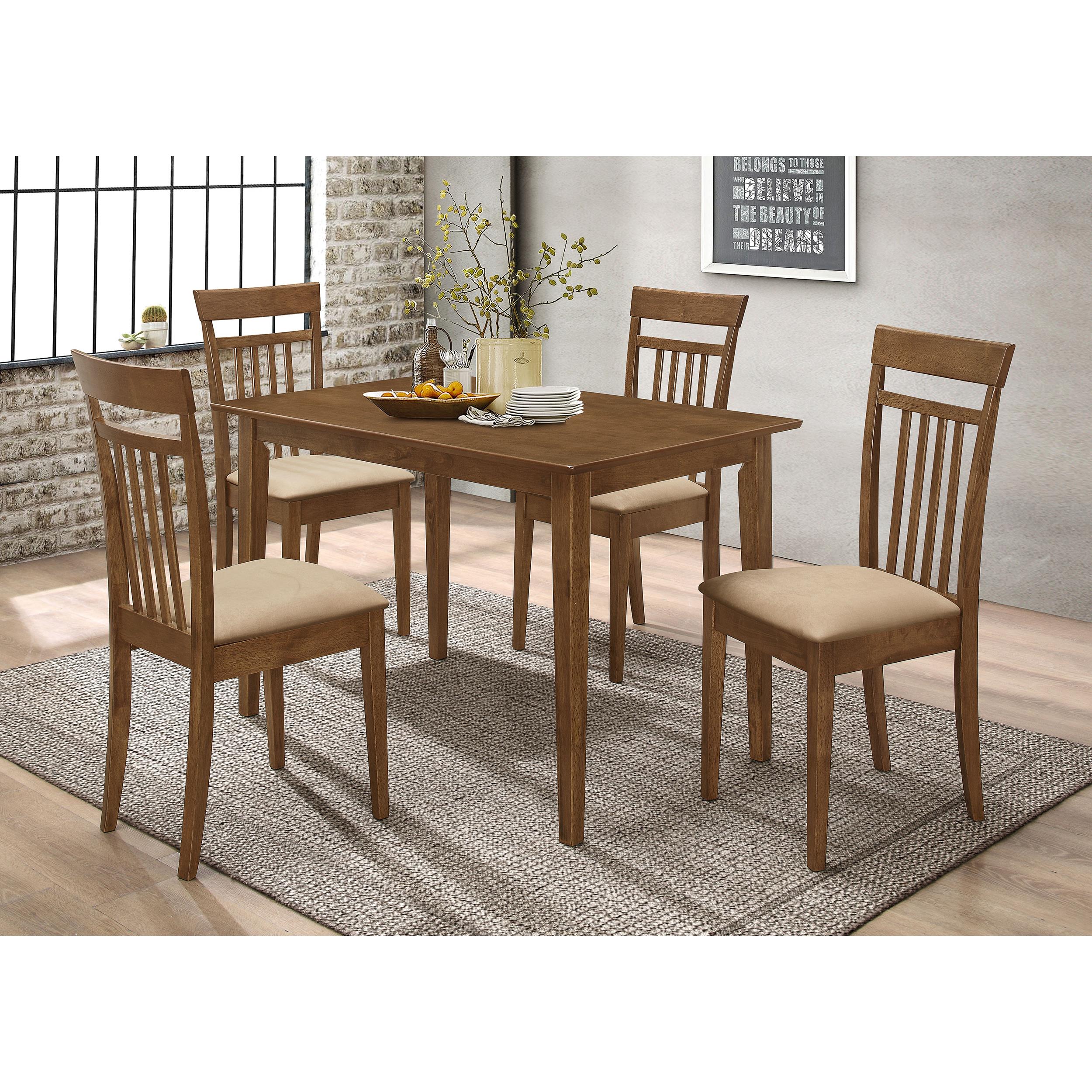 Coaster Furniture Robles 150430 5-piece Rectangular Dining Table Set - Chestnut - Image 2
